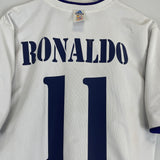 Shop 2002/03 REAL MADRID RONALDO #11 *CENTENARY* THIRD SHIRT (L) ADIDAS, classic football shirts, vintage football shirts & retro soccer jerseys at Cult Kits