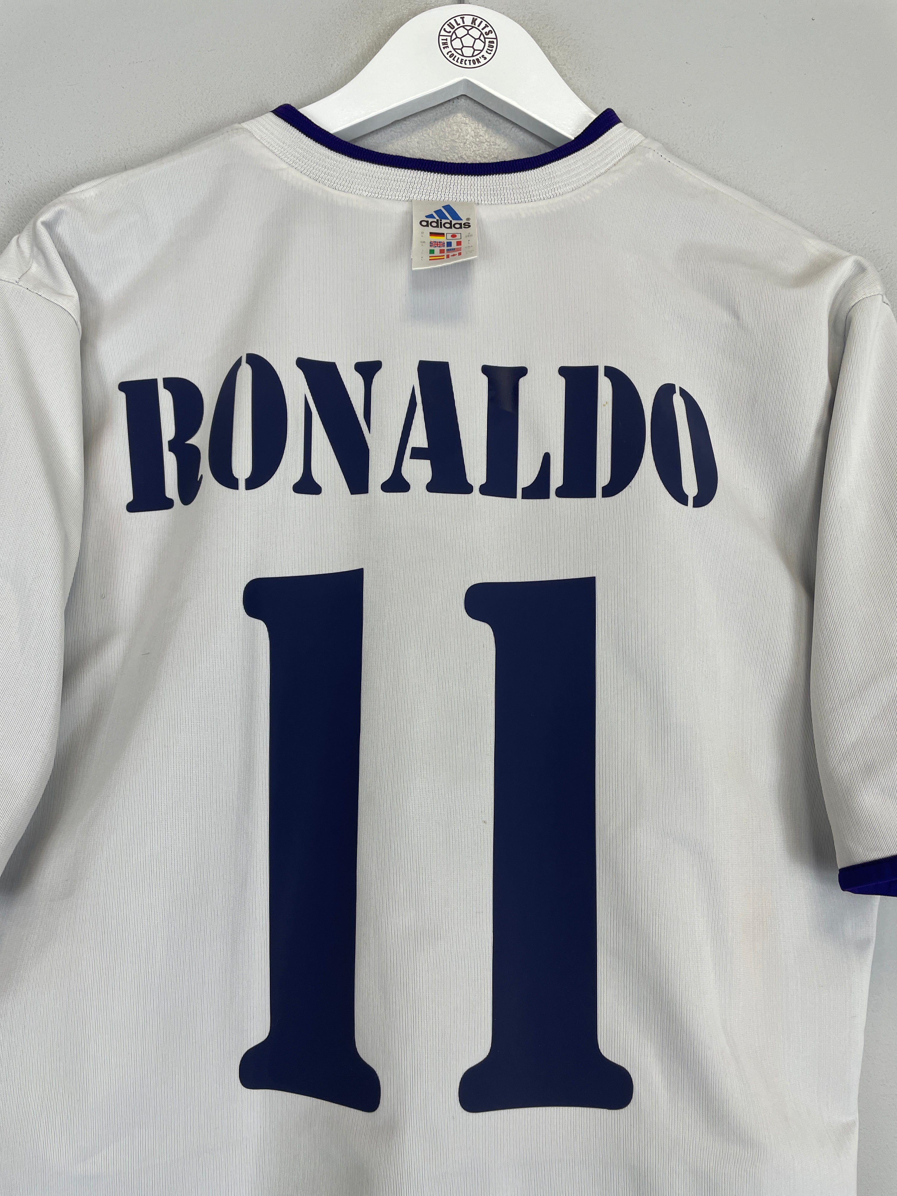 Shop 2002/03 REAL MADRID RONALDO #11 *CENTENARY* THIRD SHIRT (L) ADIDAS, classic football shirts, vintage football shirts & retro soccer jerseys at Cult Kits