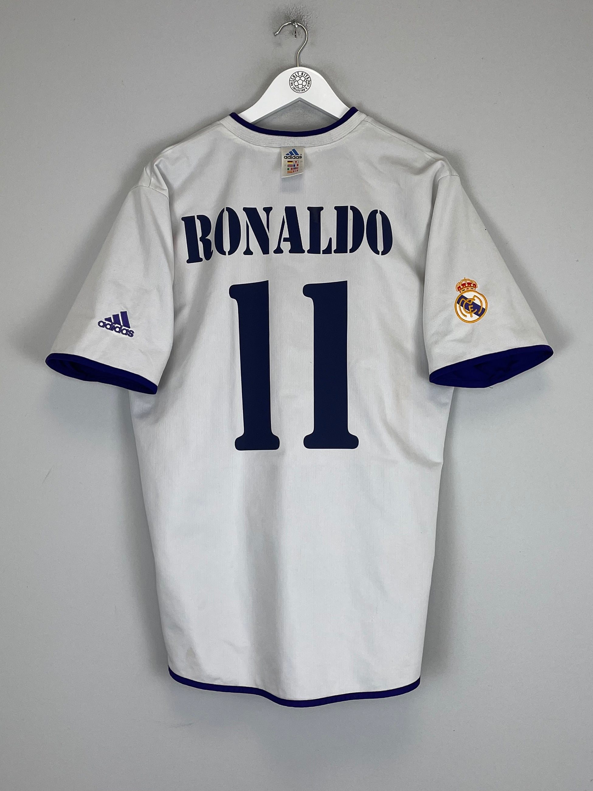 Shop 2002/03 REAL MADRID RONALDO #11 *CENTENARY* THIRD SHIRT (L) ADIDAS, classic football shirts, vintage football shirts & retro soccer jerseys at Cult Kits