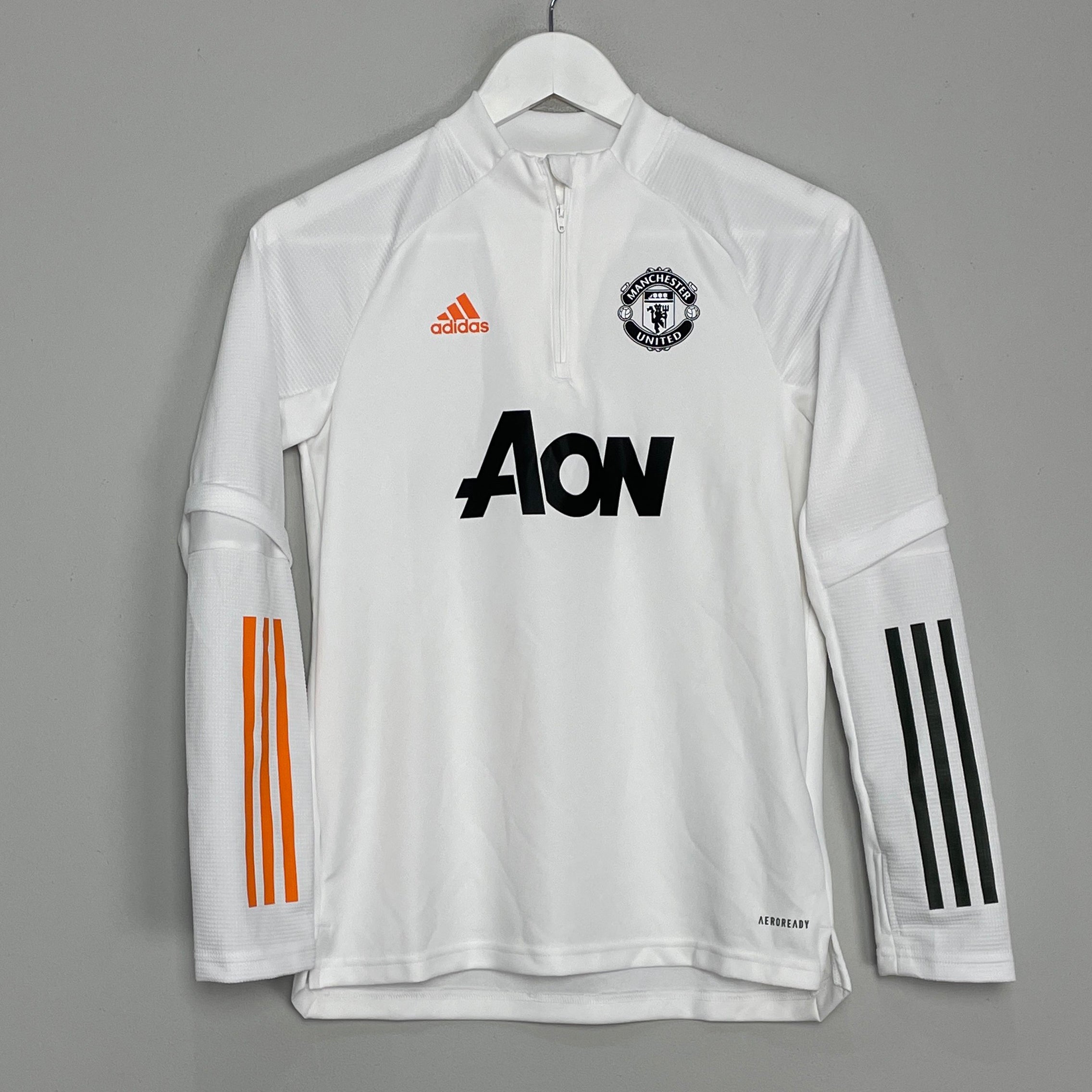 Shop 2020/21 MANCHESTER UNITED 1/4 ZIP TRAINING SHIRT (M.KIDS) ADIDAS, classic football shirts, vintage football shirts & retro soccer jerseys at Cult Kits