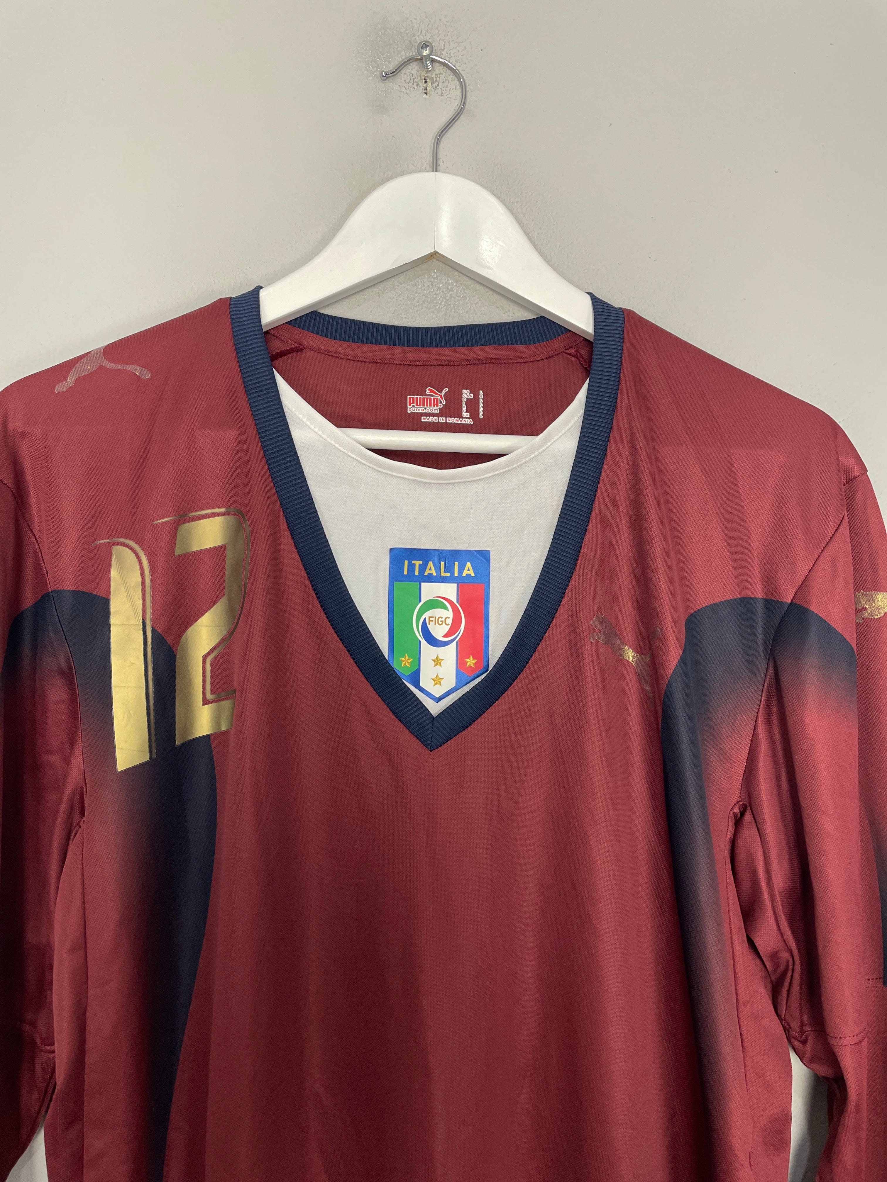 Shop 2006 #12 ITALY GK SHIRT (L) PUMA, classic football shirts, vintage football shirts & retro soccer jerseys at Cult Kits