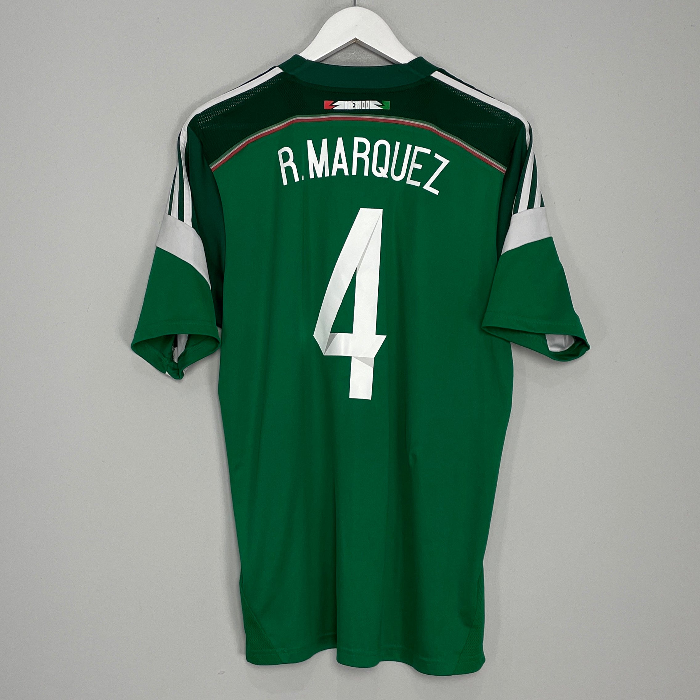 Shop 2013/14 MEXICO R.MARQUEZ #4 HOME SHIRT (L) ADIDAS, classic football shirts, vintage football shirts & retro soccer jerseys at Cult Kits