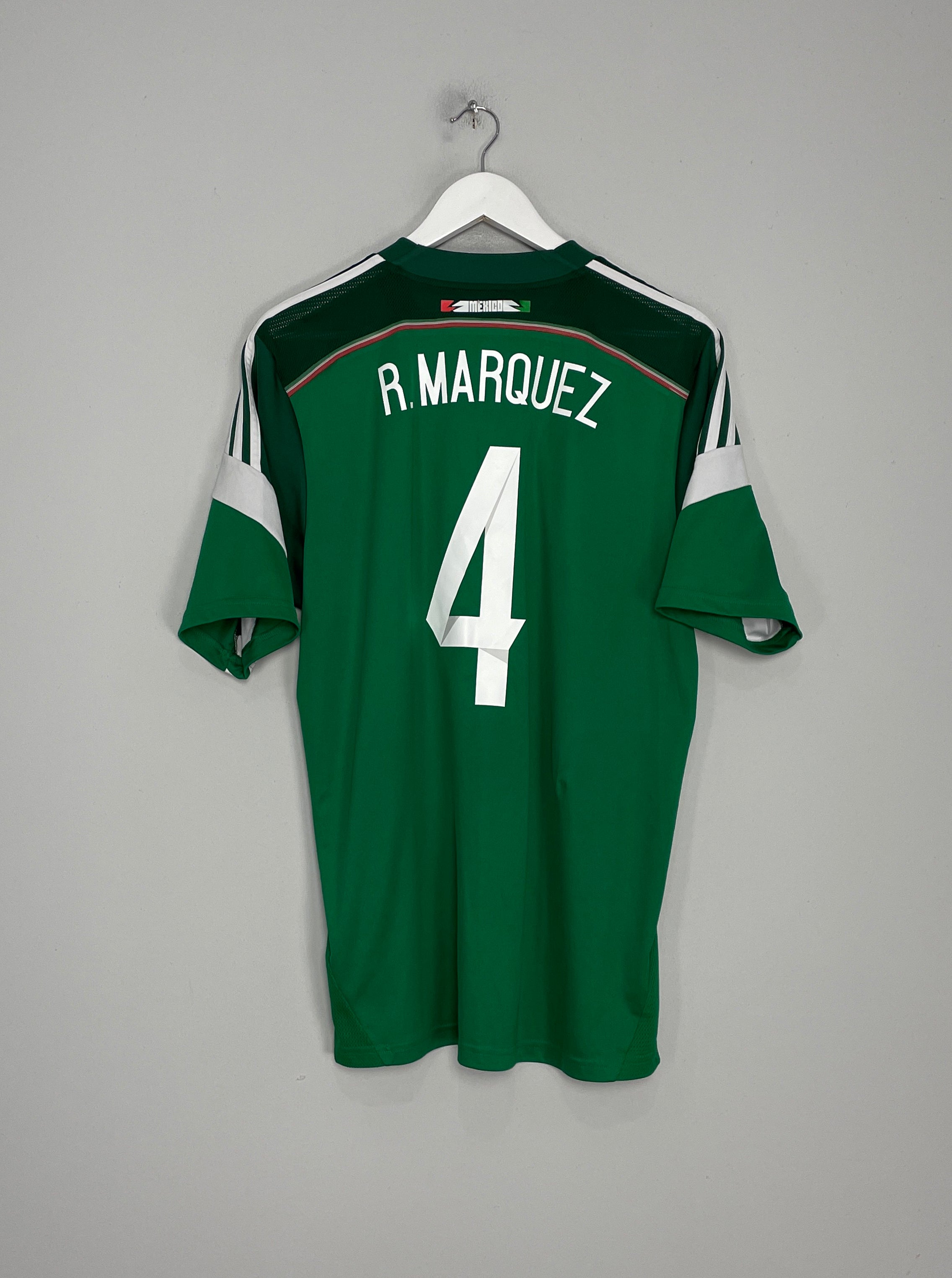 Shop 2013/14 MEXICO R.MARQUEZ #4 HOME SHIRT (L) ADIDAS, classic football shirts, vintage football shirts & retro soccer jerseys at Cult Kits