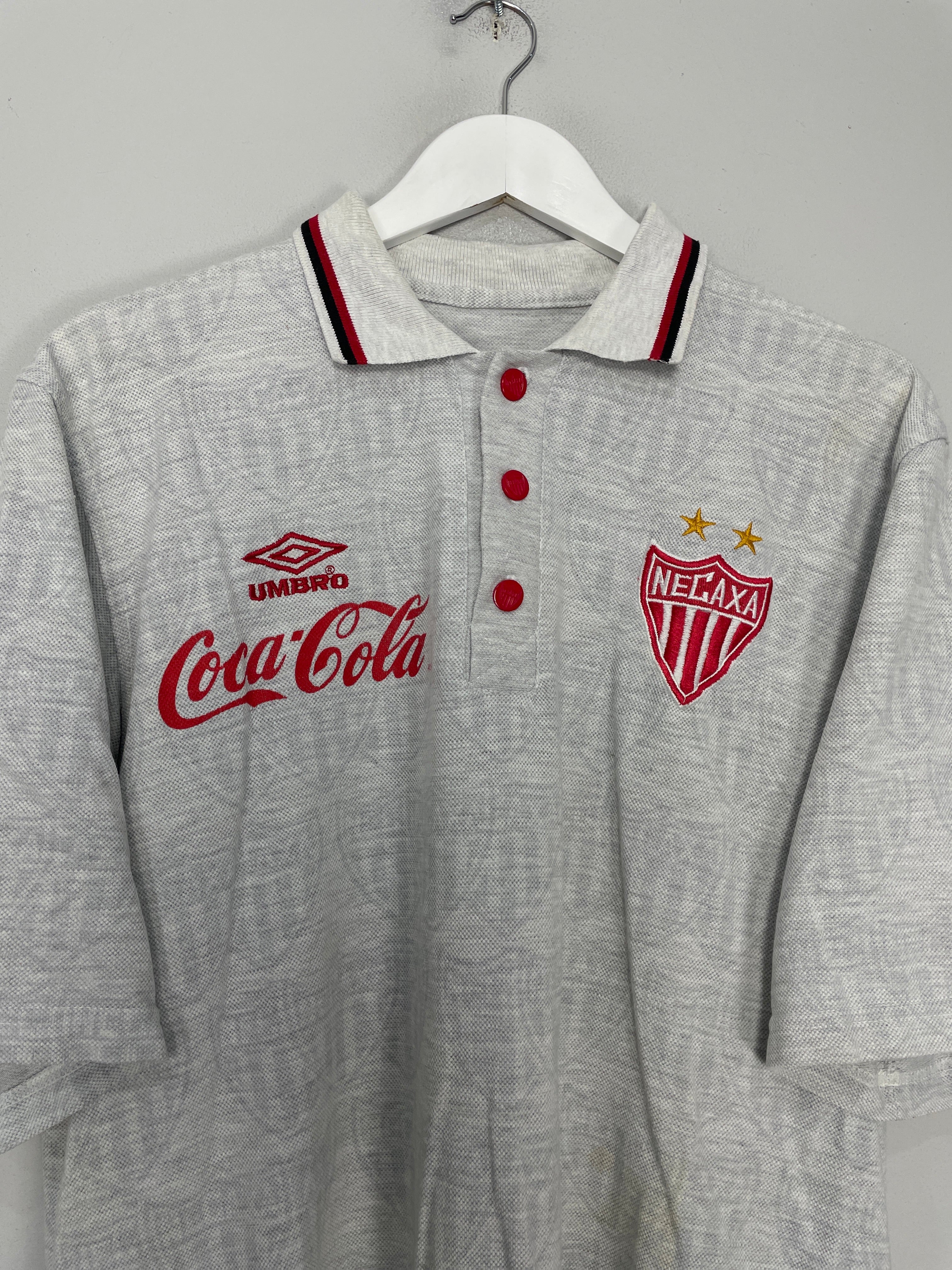 Shop 1997/99 NECAXA POLO SHIRT (XL) UMBRO, classic football shirts, vintage football shirts & retro soccer jerseys at Cult Kits