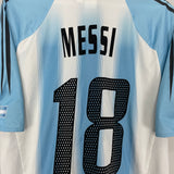 Shop 2004/05 ARGENTINA MESSI #18 HOME SHIRT (L) ADIDAS, classic football shirts, vintage football shirts & retro soccer jerseys at Cult Kits