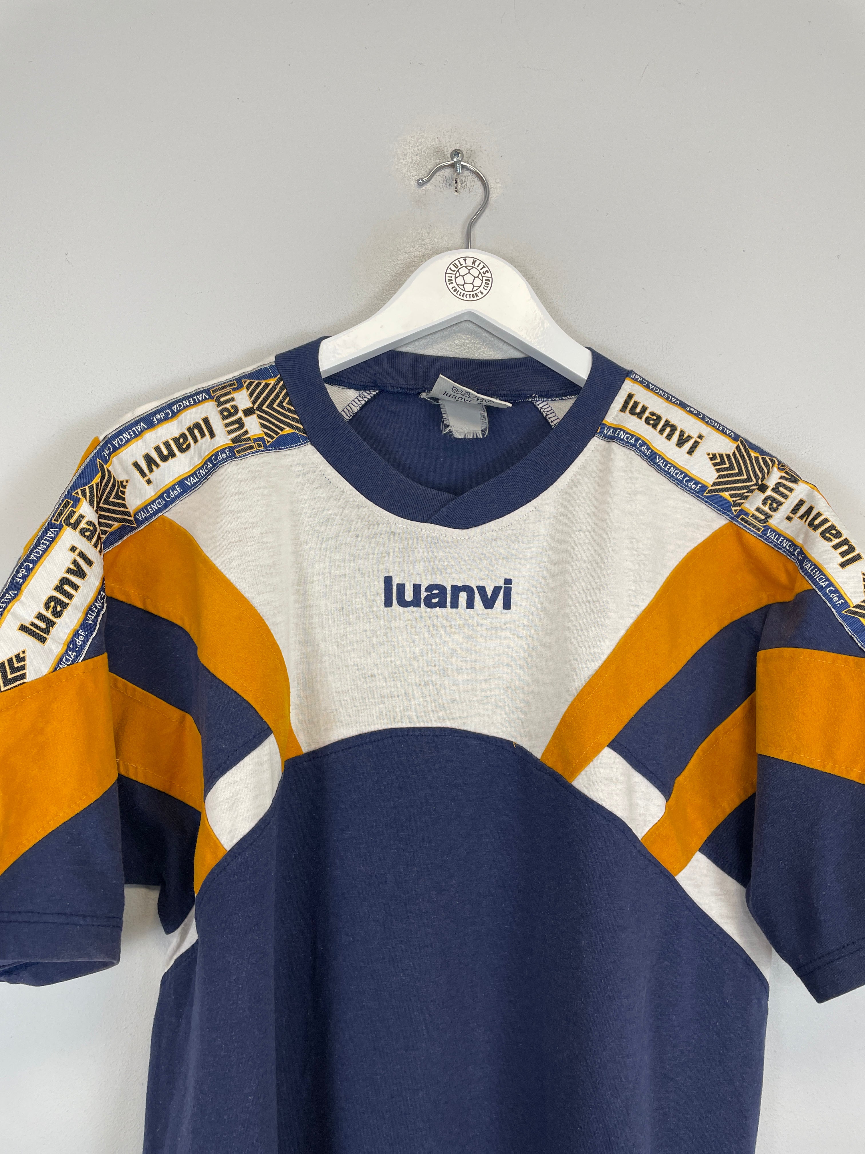 Shop 1998/00 VALENCIA T-SHIRT (M) LUANVI, classic football shirts, vintage football shirts & retro soccer jerseys at Cult Kits