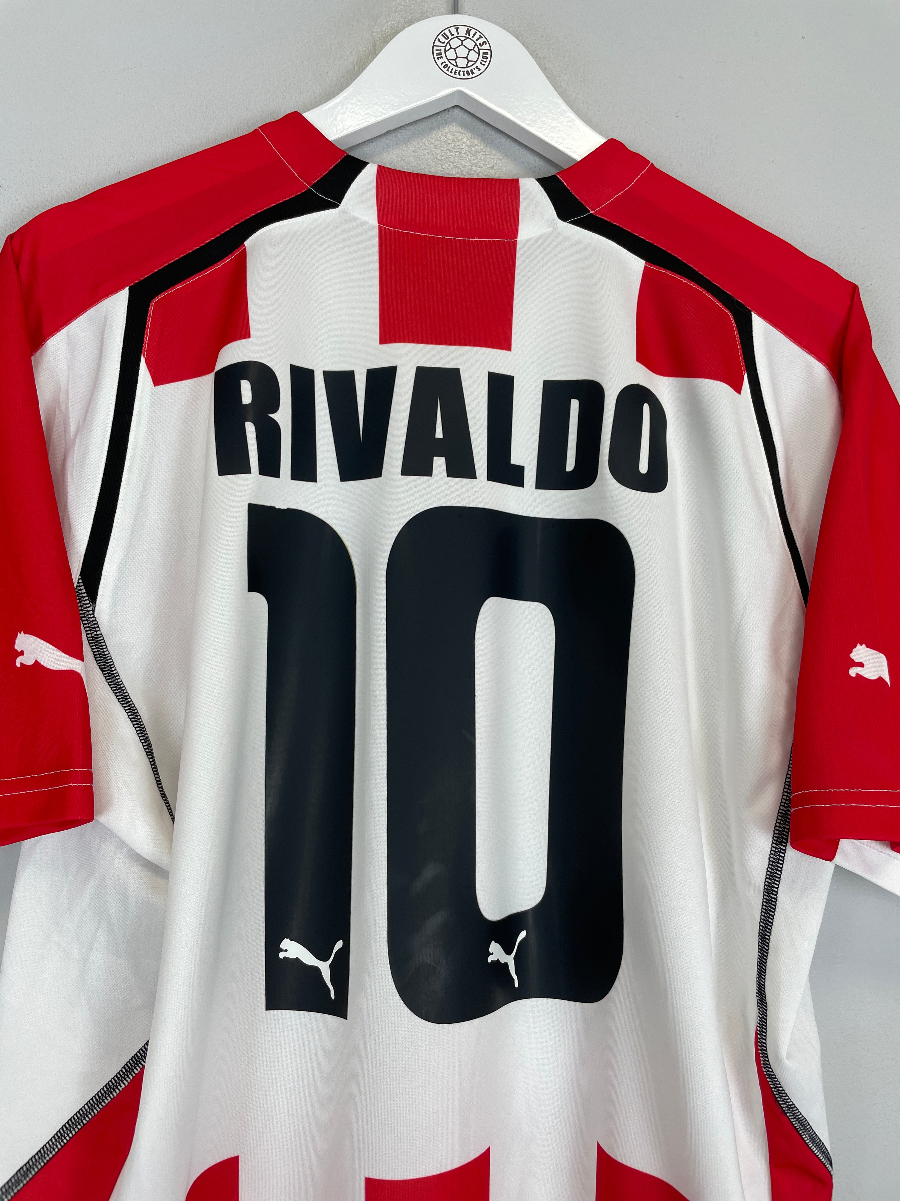 Shop 2005/06 OLYMPIAKOS RIVALDO #10 HOME SHIRT (XXL) PUMA, classic football shirts, vintage football shirts & retro soccer jerseys at Cult Kits