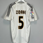 Shop 2004/05 REAL MADRID ZIDANE #5 HOME SHIRT (M) ADIDAS, classic football shirts, vintage football shirts & retro soccer jerseys at Cult Kits
