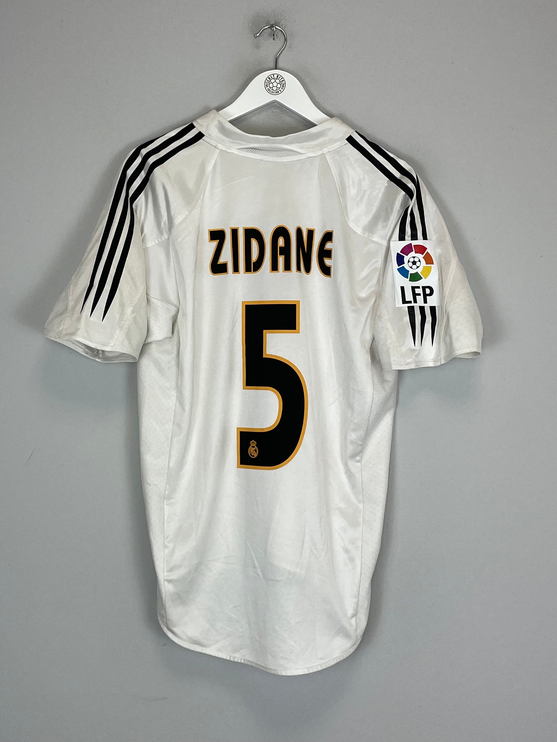 Shop 2004/05 REAL MADRID ZIDANE #5 HOME SHIRT (M) ADIDAS, classic football shirts, vintage football shirts & retro soccer jerseys at Cult Kits
