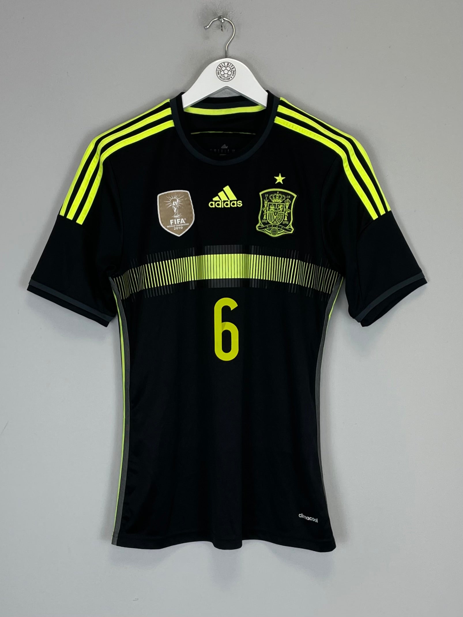 Shop 2013/15 SPAIN A.INIESTA #6 AWAY SHIRT (S) ADIDAS, classic football shirts, vintage football shirts & retro soccer jerseys at Cult Kits