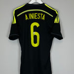 Shop 2013/15 SPAIN A.INIESTA #6 AWAY SHIRT (S) ADIDAS, classic football shirts, vintage football shirts & retro soccer jerseys at Cult Kits