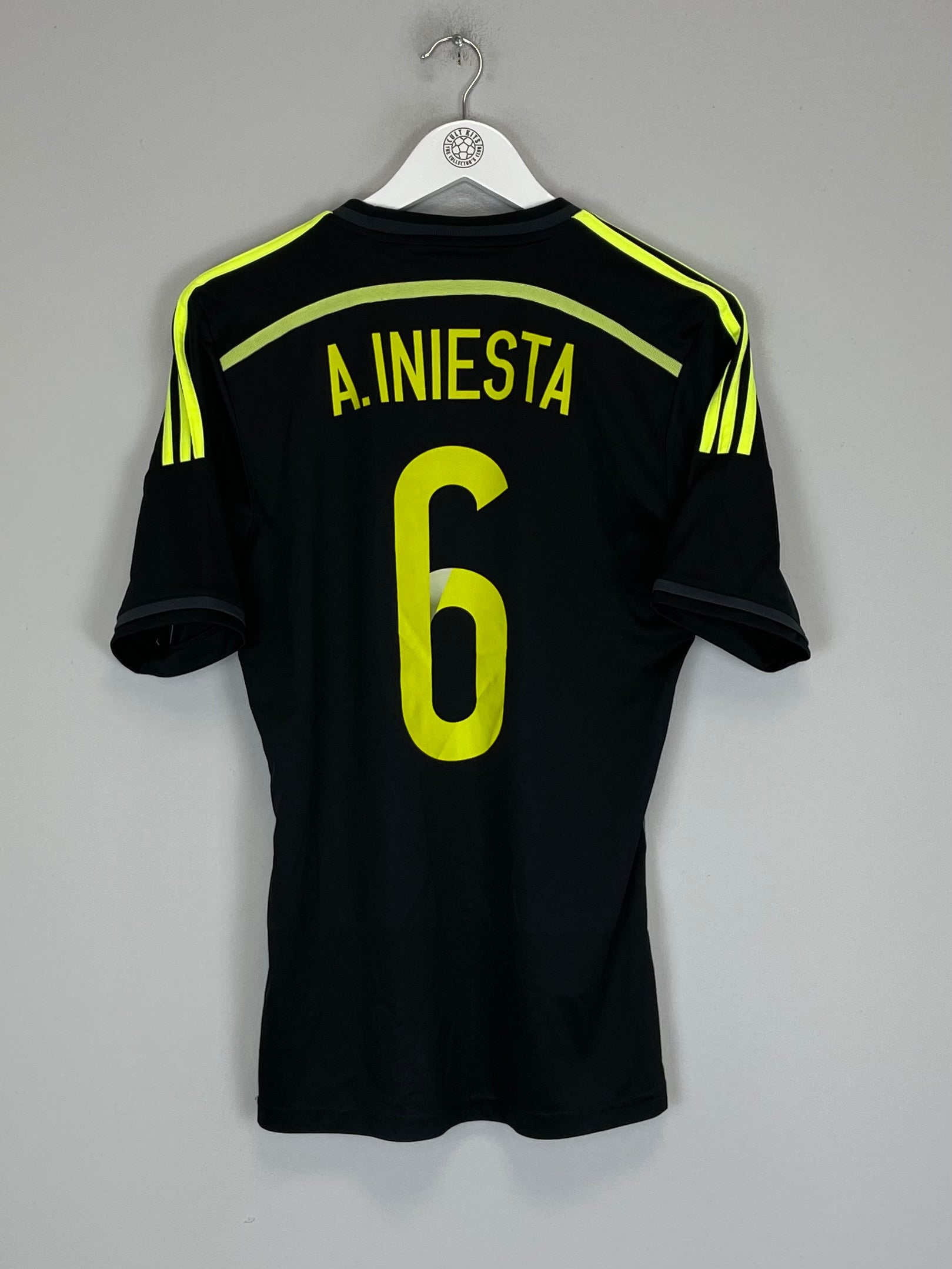Shop 2013/15 SPAIN A.INIESTA #6 AWAY SHIRT (S) ADIDAS, classic football shirts, vintage football shirts & retro soccer jerseys at Cult Kits