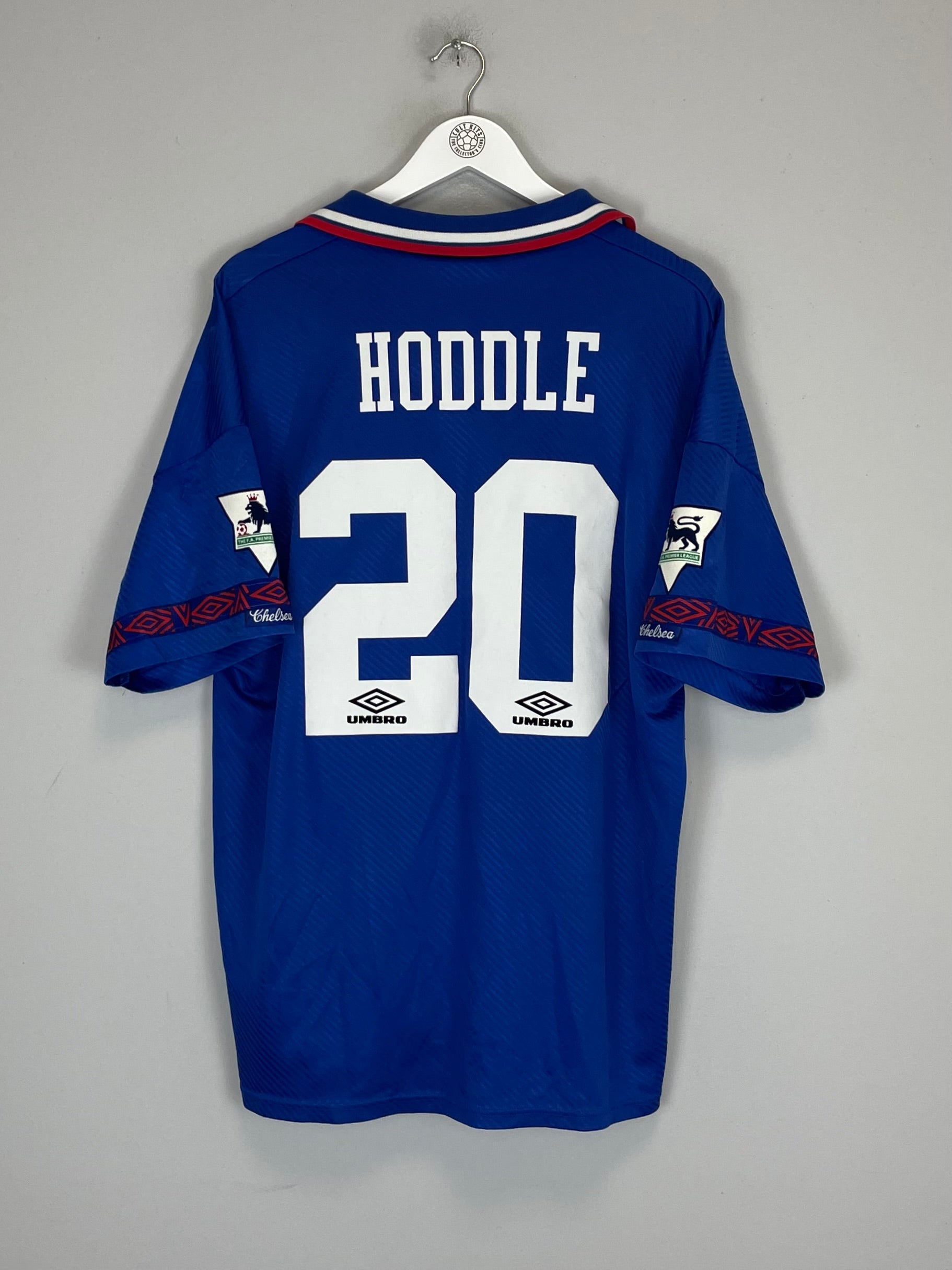 Shop 1993/94 CHELSEA HODDLE #20 HOME SHIRT (XL) UMBRO, classic football shirts, vintage football shirts & retro soccer jerseys at Cult Kits