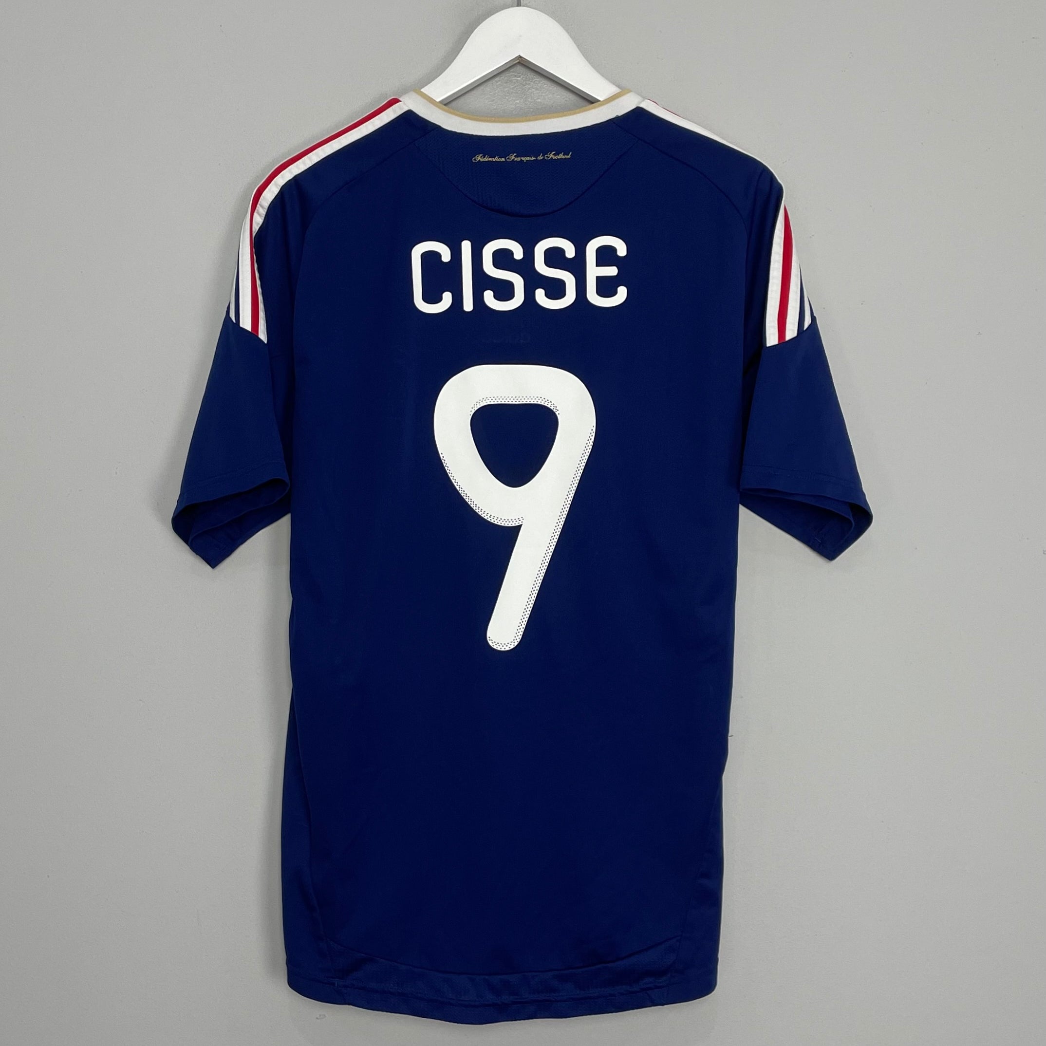 Shop 2009/10 FRANCE CISSE #9 HOME SHIRT (L) ADIDAS, classic football shirts, vintage football shirts & retro soccer jerseys at Cult Kits