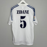 Shop 2001 REAL MADRID ZIDANE #5 HOME SHIRT (M) ADIDAS, classic football shirts, vintage football shirts & retro soccer jerseys at Cult Kits