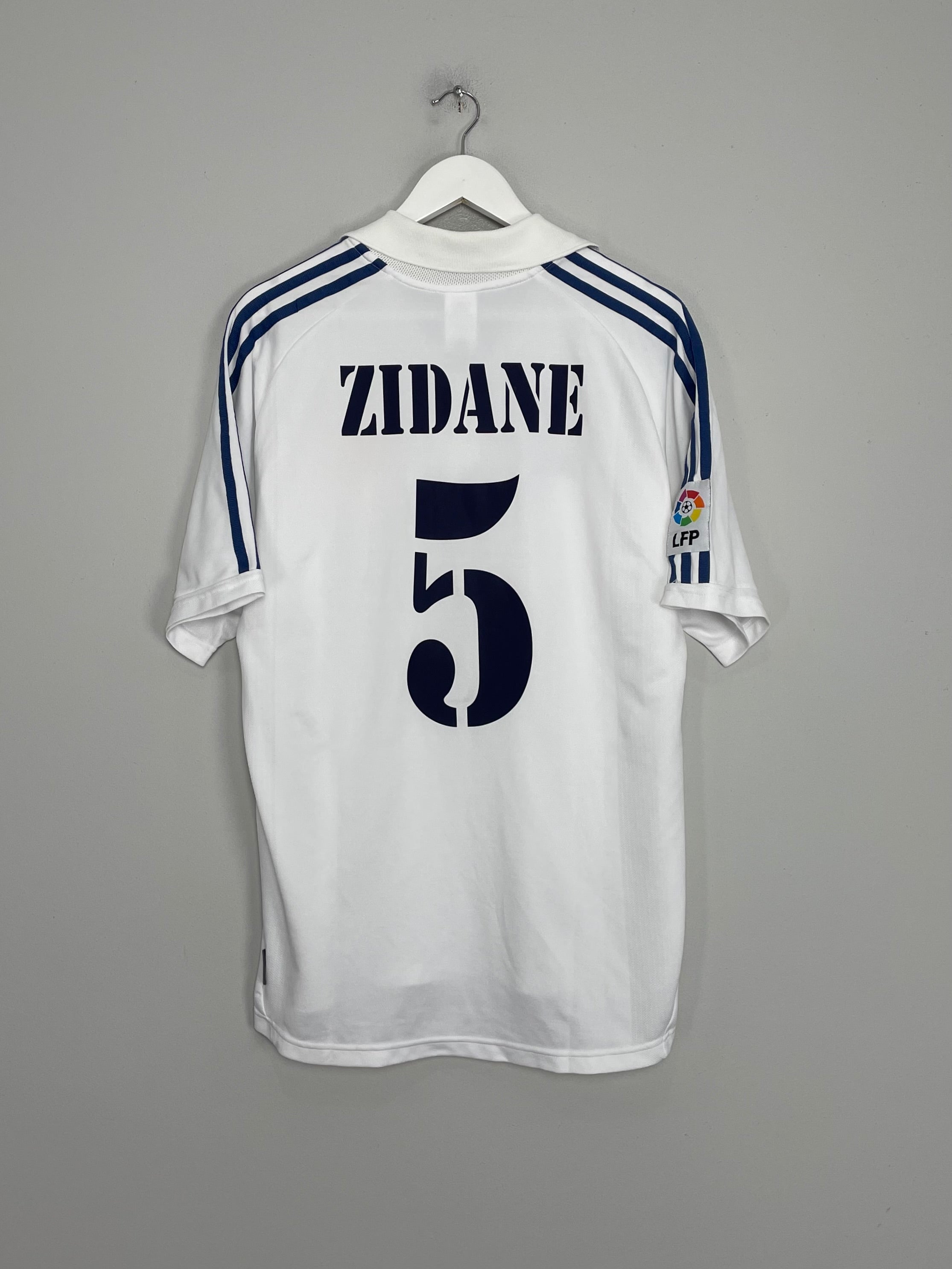 Shop 2001 REAL MADRID ZIDANE #5 HOME SHIRT (M) ADIDAS, classic football shirts, vintage football shirts & retro soccer jerseys at Cult Kits