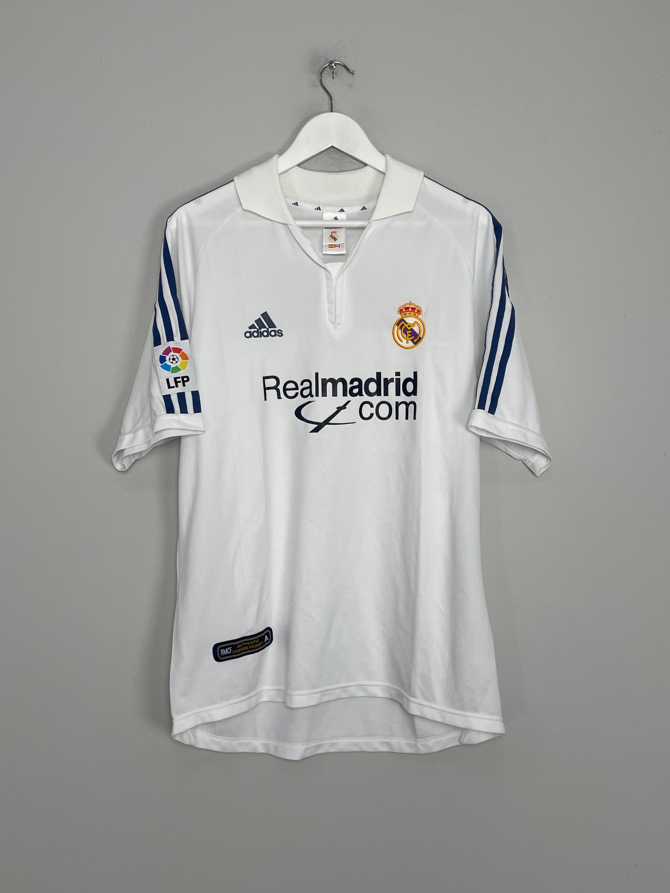 Shop 2001 REAL MADRID ZIDANE #5 HOME SHIRT (M) ADIDAS, classic football shirts, vintage football shirts & retro soccer jerseys at Cult Kits