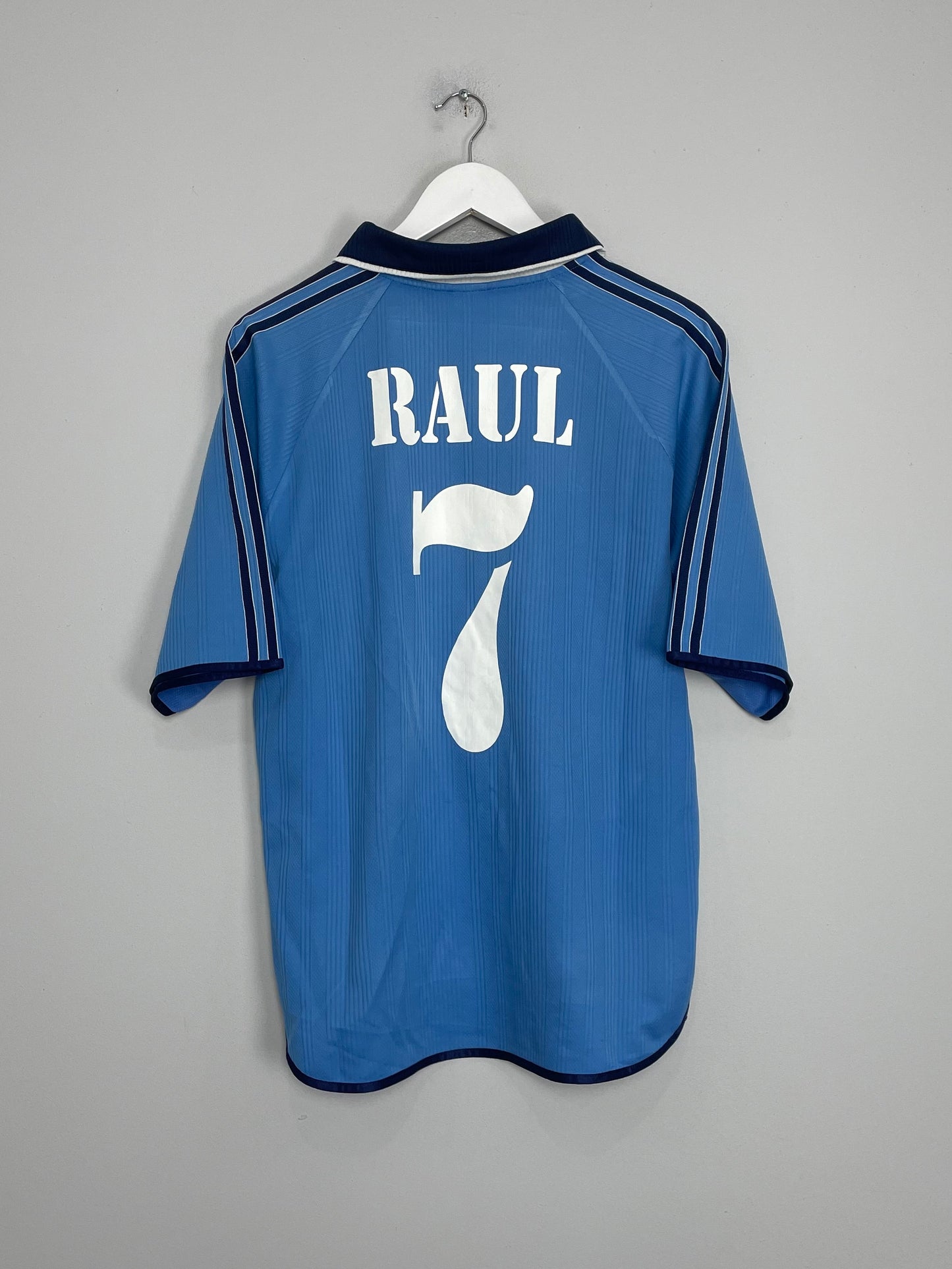 1999/00 REAL MADRID RAUL #7 AWAY SHIRT (M) ADIDAS