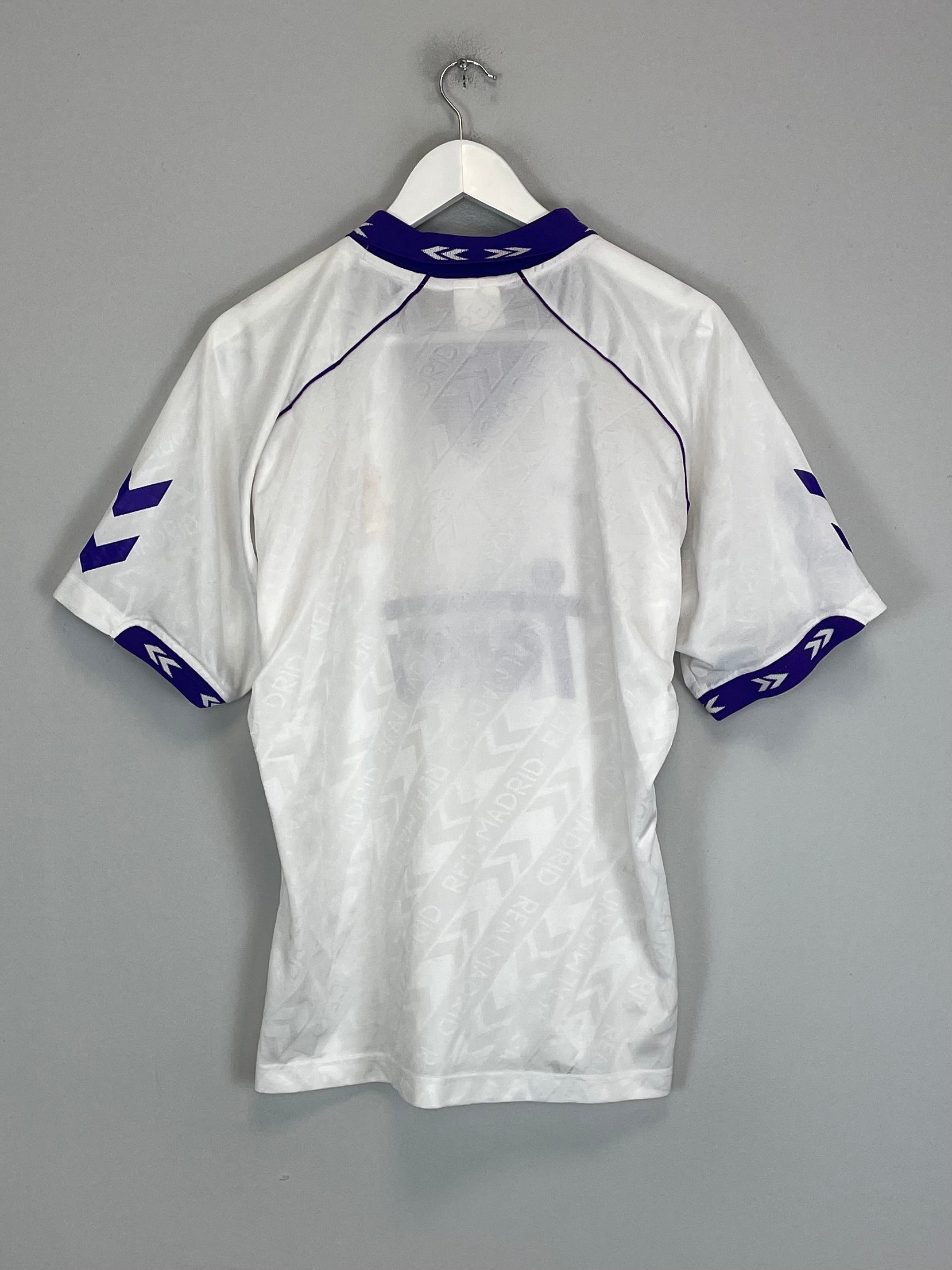 Shop 1993/94 REAL MADRID HOME SHIRT (M) HUMMEL, classic football shirts, vintage football shirts & retro soccer jerseys at Cult Kits