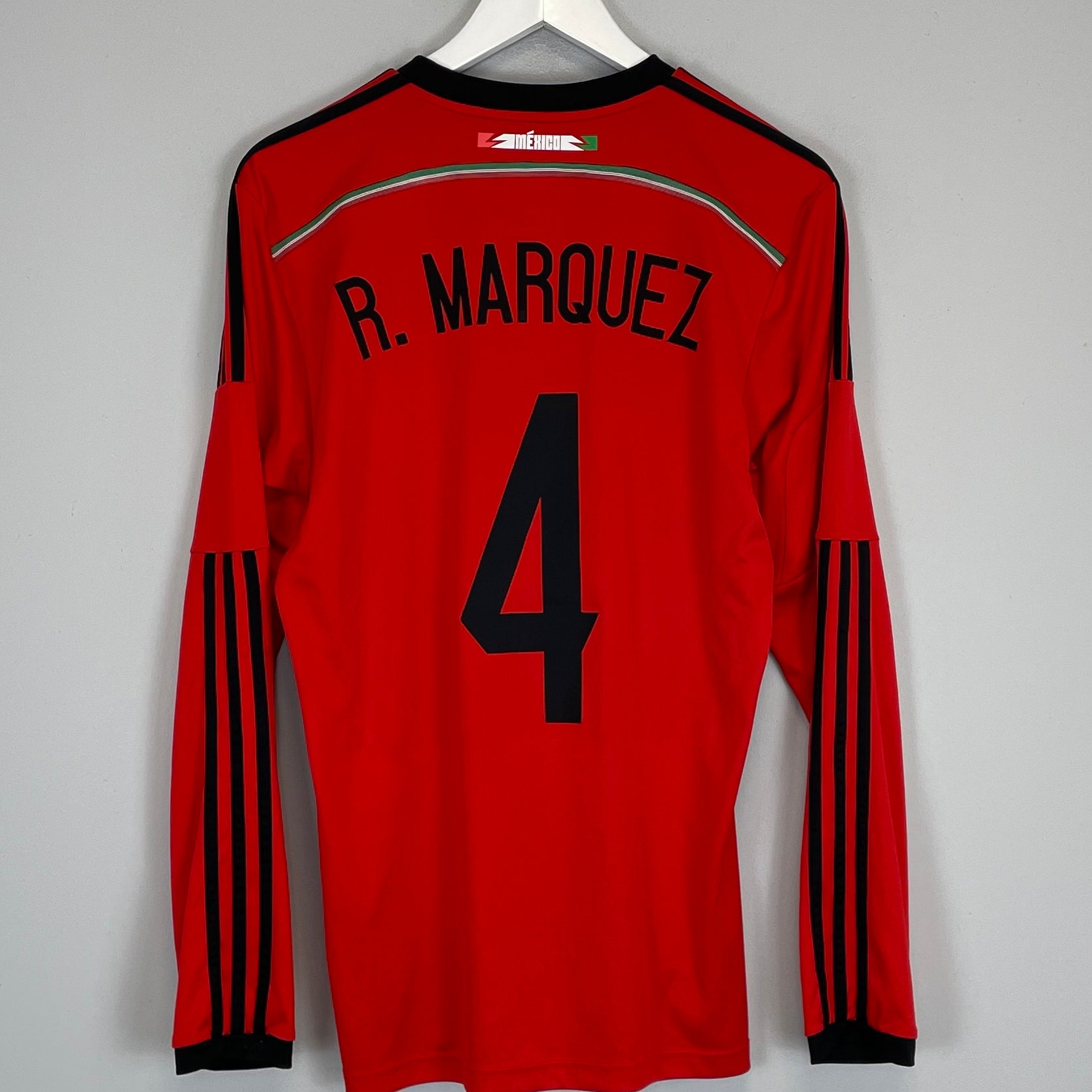Shop 2014/15 MEXICO MARQUEZ #4 L/S AWAY SHIRT (M) ADIDAS, classic football shirts, vintage football shirts & retro soccer jerseys at Cult Kits