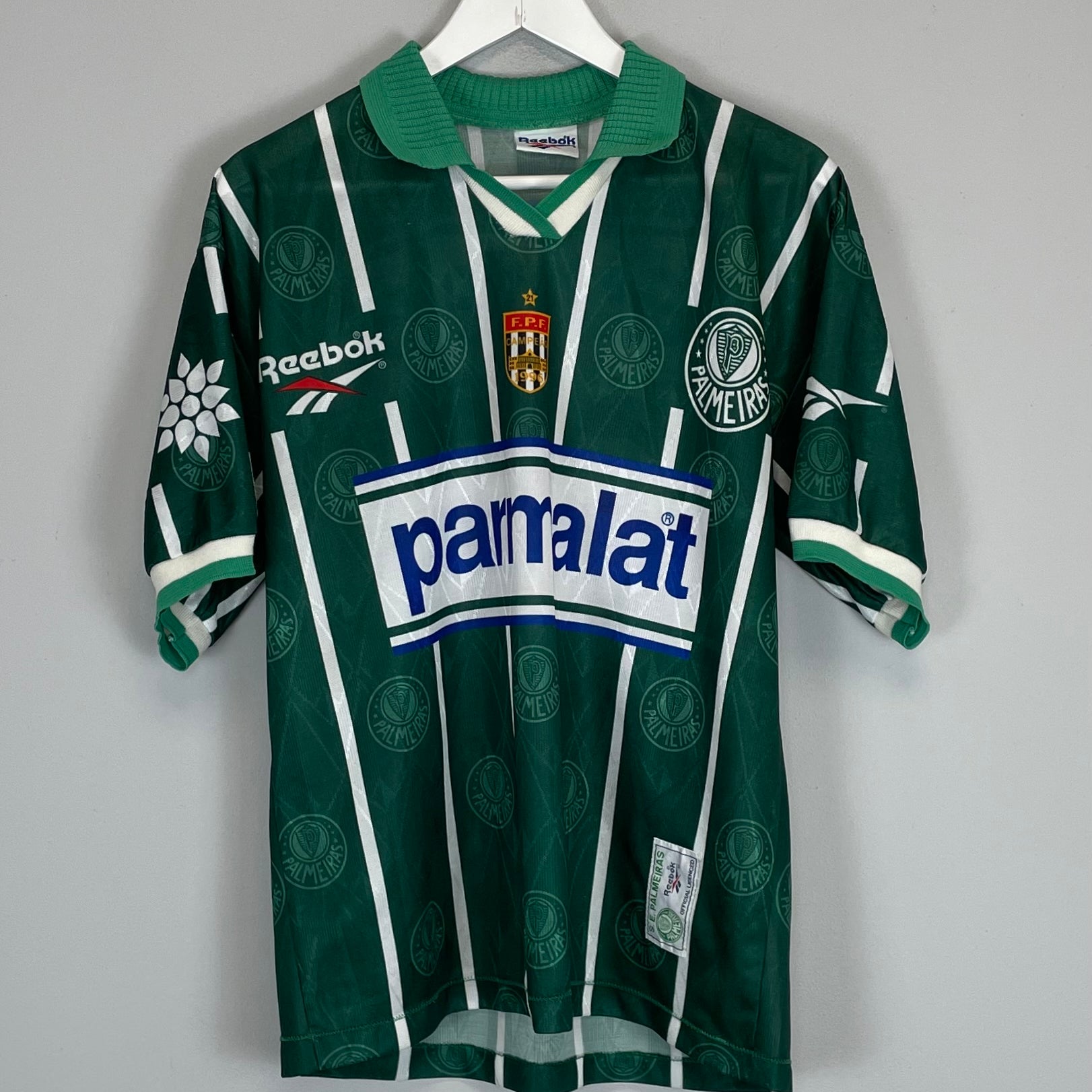 Shop 1996/97 PALMEIRAS #10 *CAMPEONATO PAULISTA* HOME SHIRT (M) REEBOK, classic football shirts, vintage football shirts & retro soccer jerseys at Cult Kits