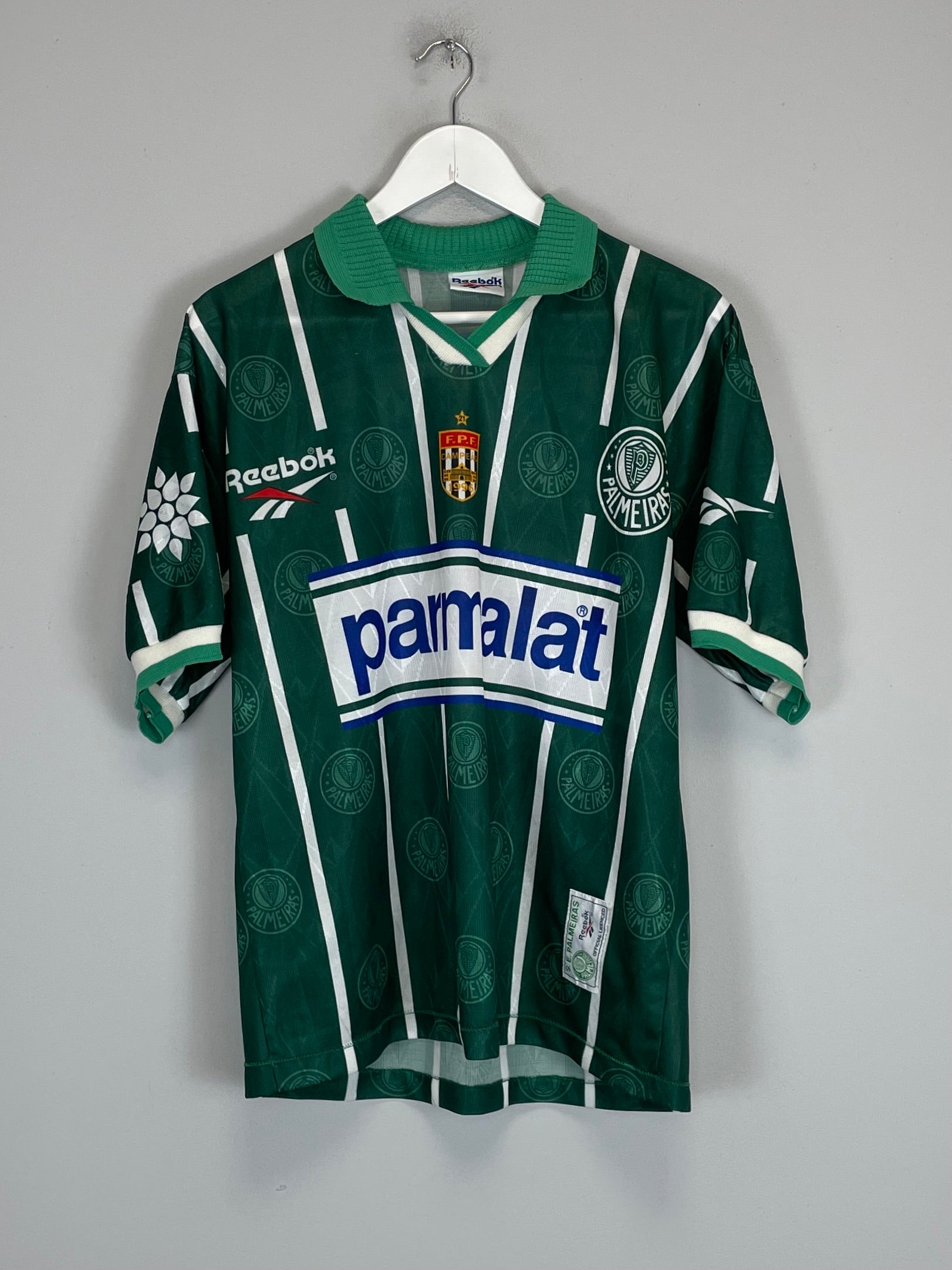 Shop 1996/97 PALMEIRAS #10 *CAMPEONATO PAULISTA* HOME SHIRT (M) REEBOK, classic football shirts, vintage football shirts & retro soccer jerseys at Cult Kits