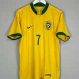 Shop 2006/08 BRAZIL ADRIANO #7 HOME SHIRT (L) NIKE, classic football shirts, vintage football shirts & retro soccer jerseys at Cult Kits