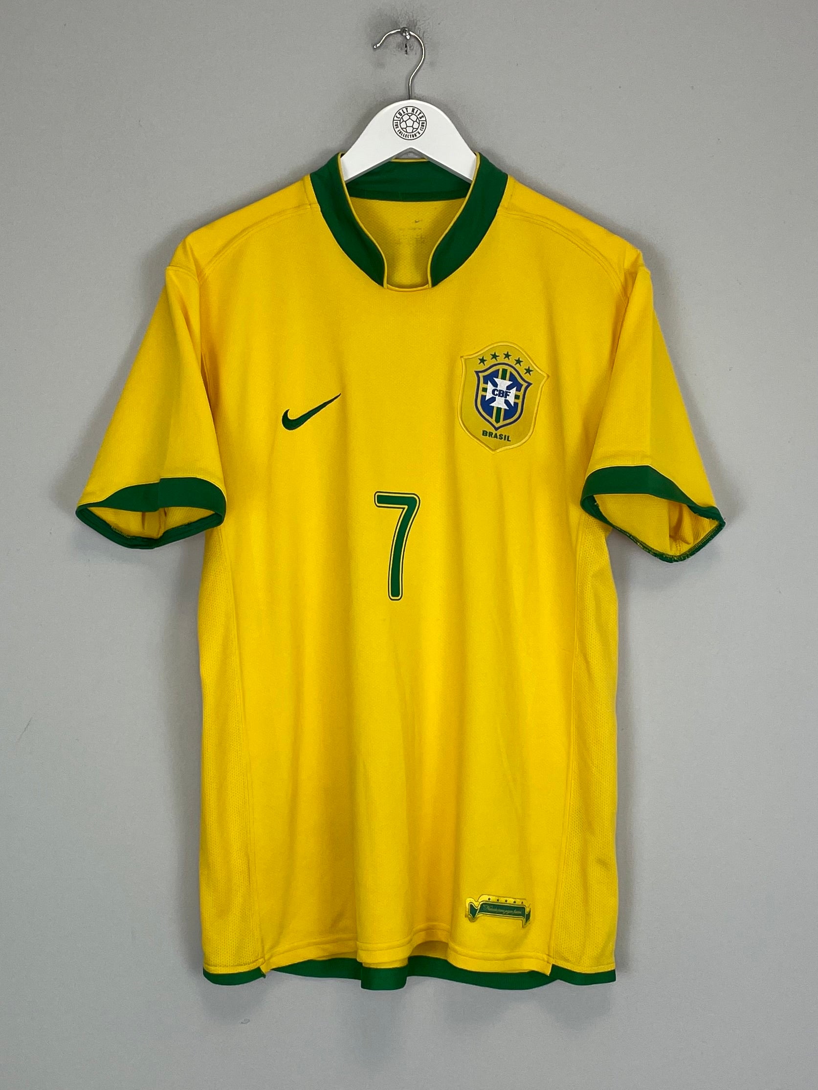 Shop 2006/08 BRAZIL ADRIANO #7 HOME SHIRT (L) NIKE, classic football shirts, vintage football shirts & retro soccer jerseys at Cult Kits