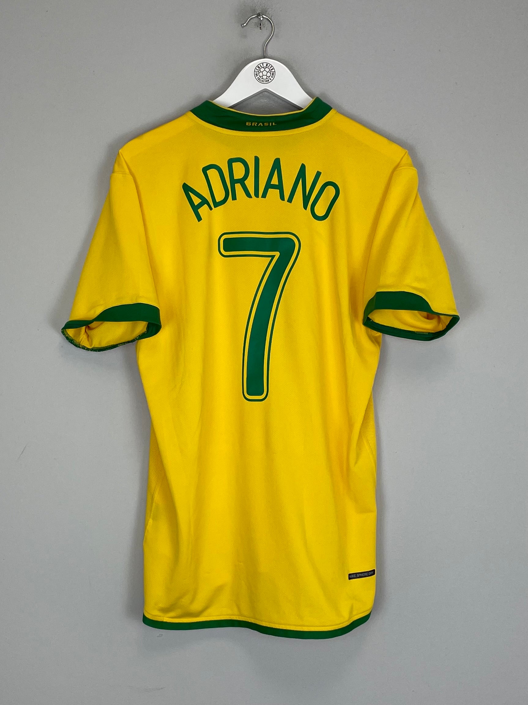 Shop 2006/08 BRAZIL ADRIANO #7 HOME SHIRT (L) NIKE, classic football shirts, vintage football shirts & retro soccer jerseys at Cult Kits
