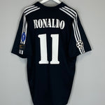 Shop 2002/03 REAL MADRID RONALDO #11 *CENTENARY* AWAY SHIRT (XL) ADIDAS, classic football shirts, vintage football shirts & retro soccer jerseys at Cult Kits