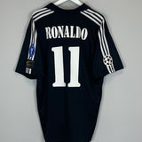 Shop 2002/03 REAL MADRID RONALDO #11 *CENTENARY* AWAY SHIRT (XL) ADIDAS, classic football shirts, vintage football shirts & retro soccer jerseys at Cult Kits