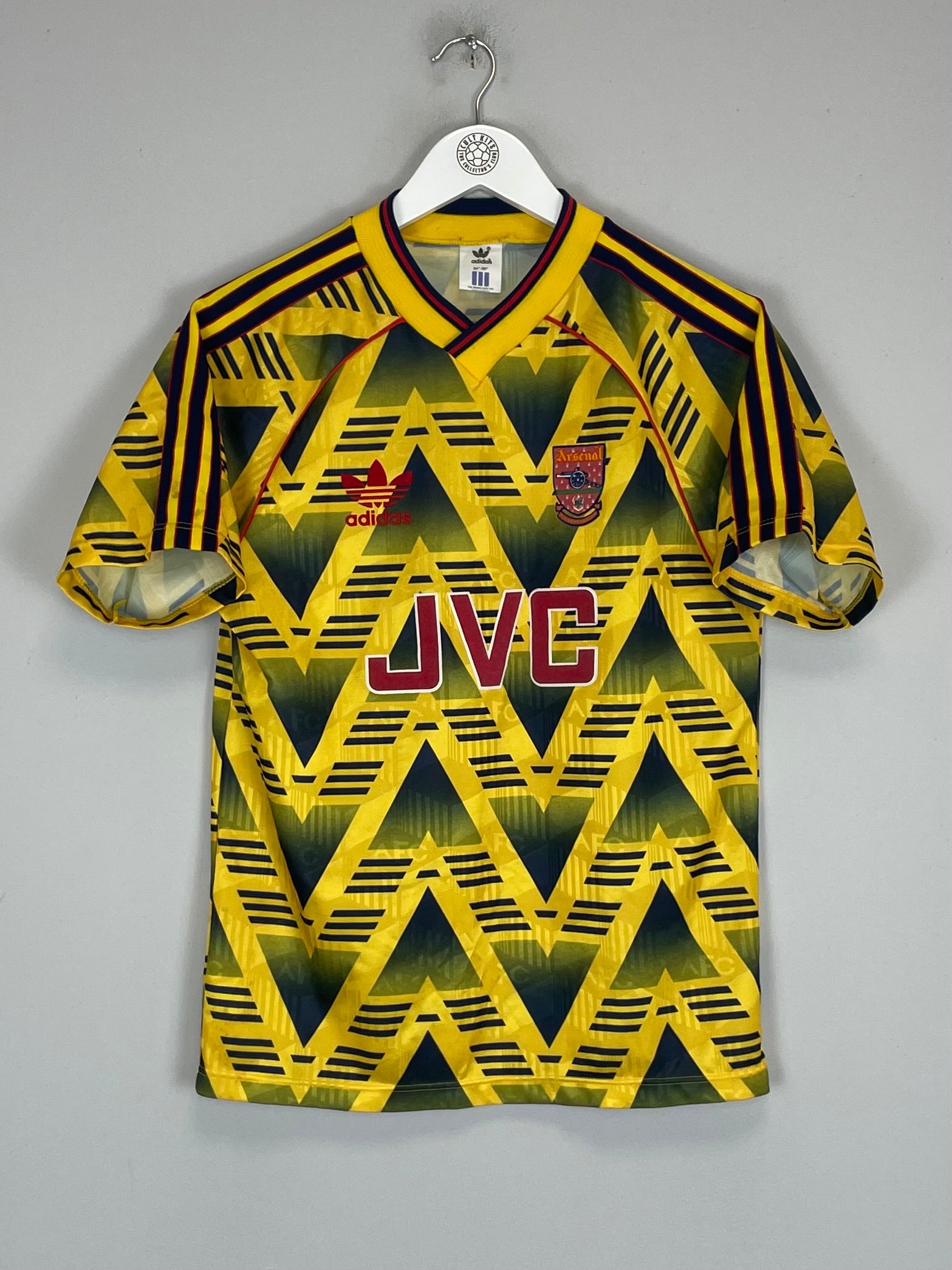 Shop 1991/93 ARSENAL AWAY SHIRT (S) ADIDAS, classic football shirts, vintage football shirts & retro soccer jerseys at Cult Kits