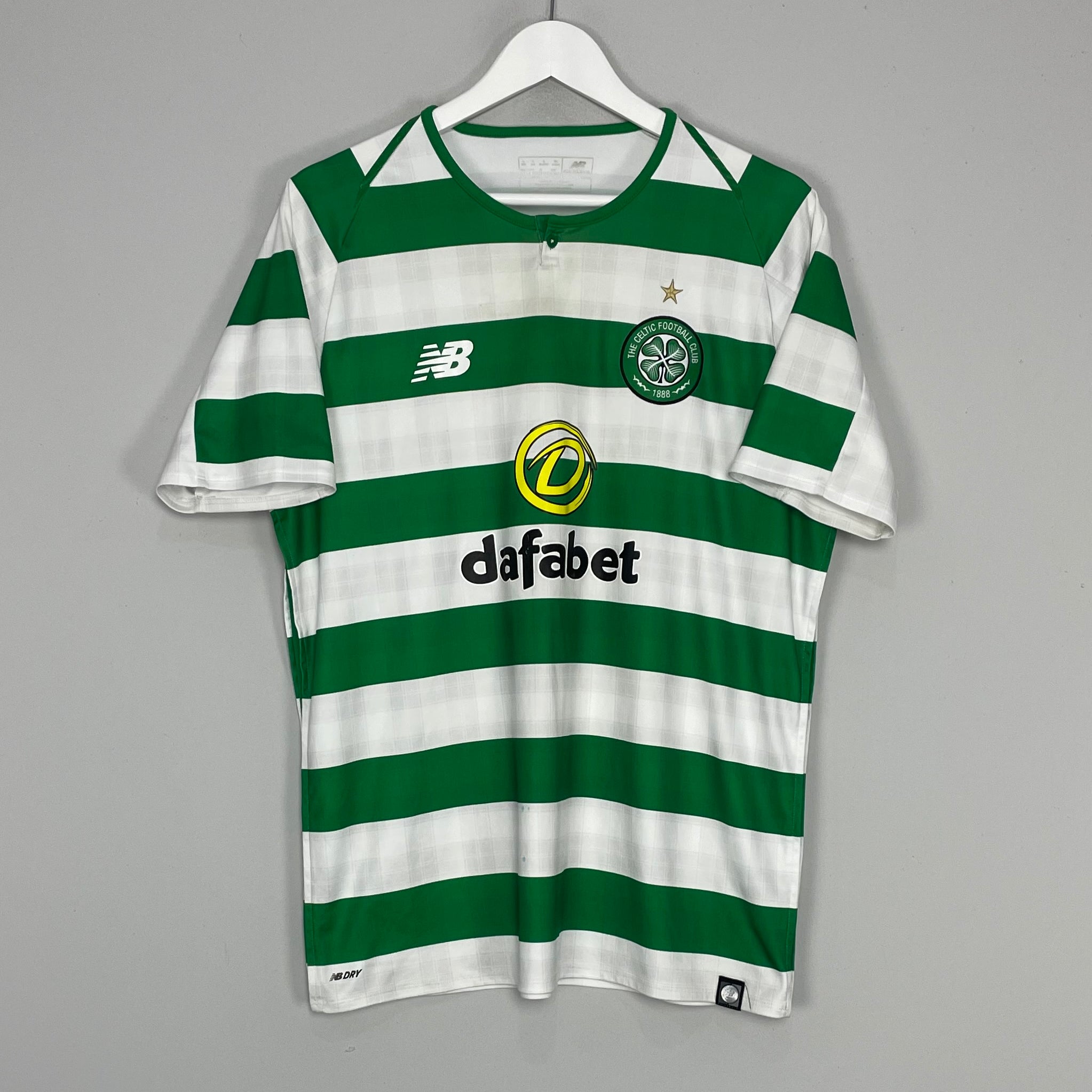 Shop 2018/19 CELTIC HOME SHIRT (L) NEW BALANCE, classic football shirts, vintage football shirts & retro soccer jerseys at Cult Kits