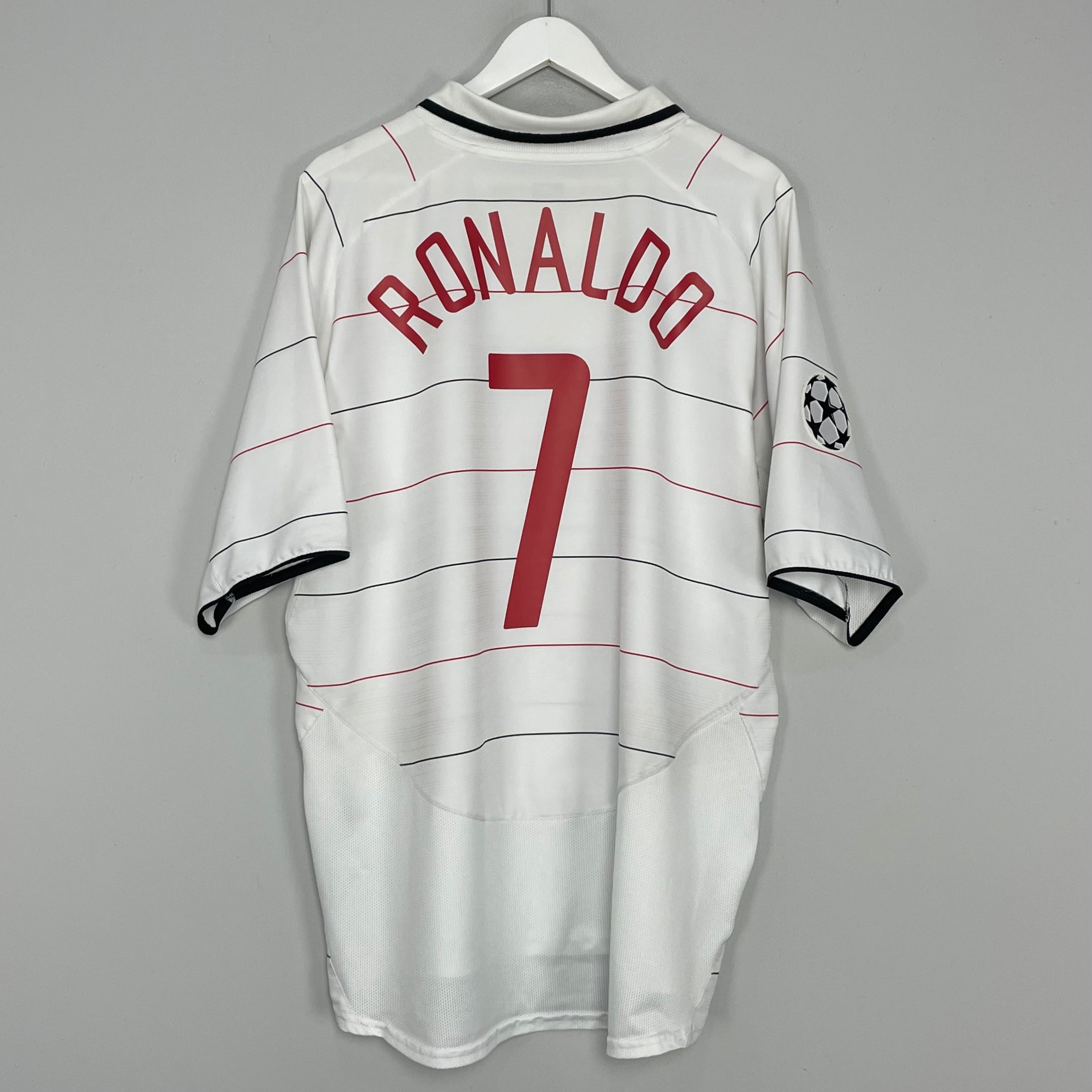 Shop 2003/04 MANCHESTER UNITED RONALDO #7 C/L AWAY SHIRT (XXXL) NIKE, classic football shirts, vintage football shirts & retro soccer jerseys at Cult Kits