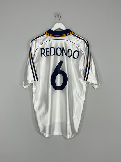1998/00 REAL MADRID REDONDO #6 HOME SHIRT (L) ADIDAS