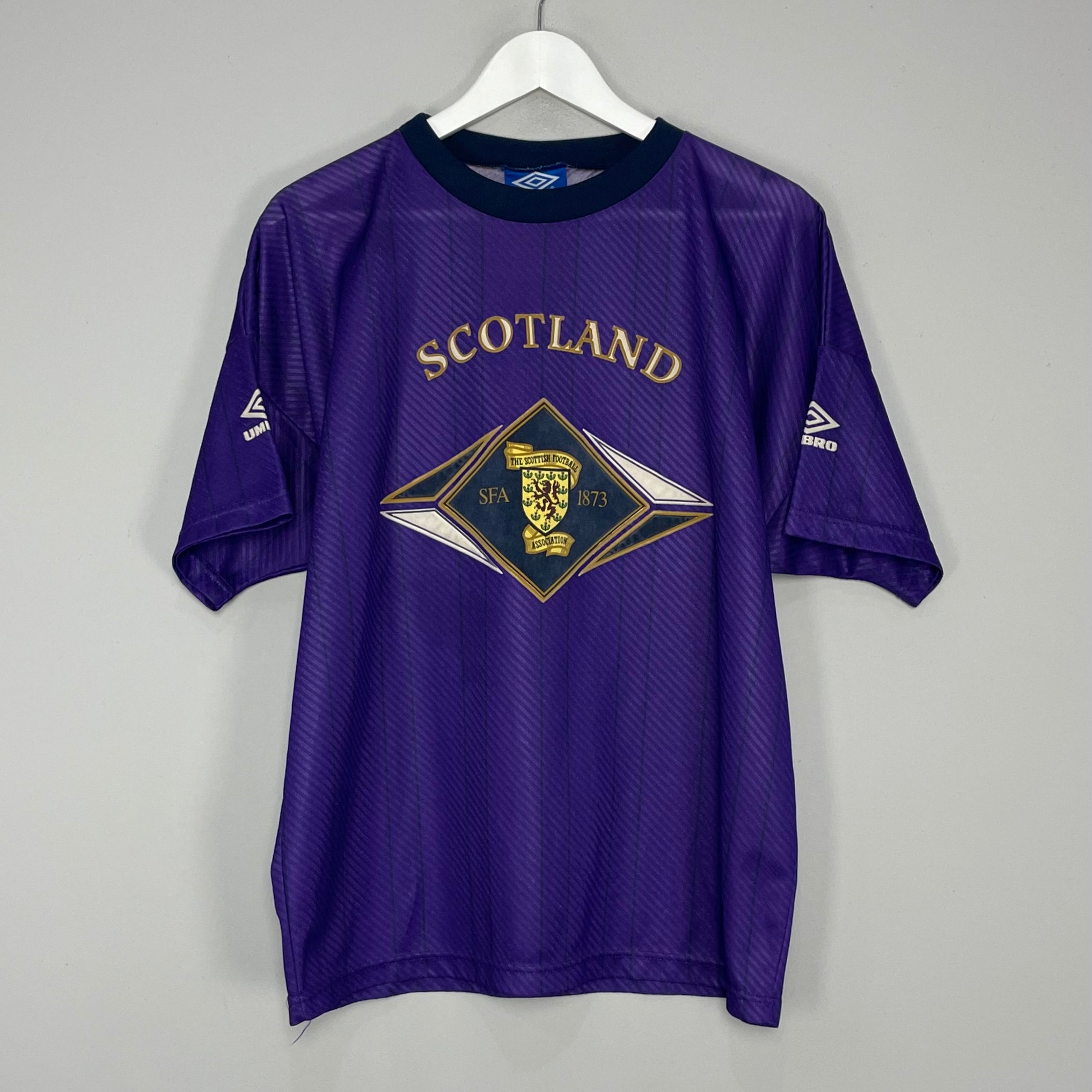 Shop 1994/95 SCOTLAND TRAINING SHIRT (M) UMBRO, classic football shirts, vintage football shirts & retro soccer jerseys at Cult Kits