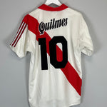 Shop 1999/00 RIVER PLATE #10 HOME SHIRT (M) ADIDAS, classic football shirts, vintage football shirts & retro soccer jerseys at Cult Kits