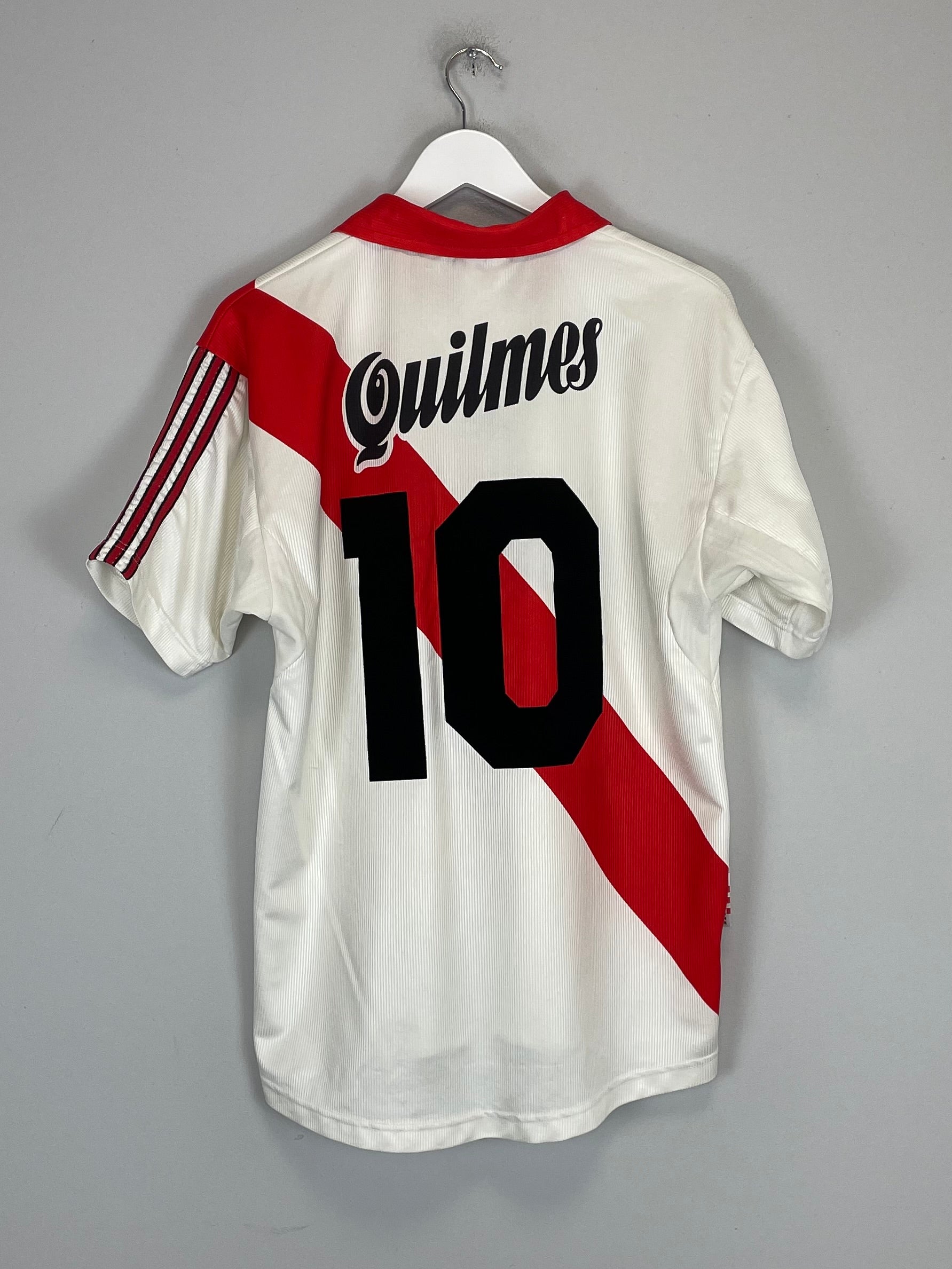 Shop 1999/00 RIVER PLATE #10 HOME SHIRT (M) ADIDAS, classic football shirts, vintage football shirts & retro soccer jerseys at Cult Kits