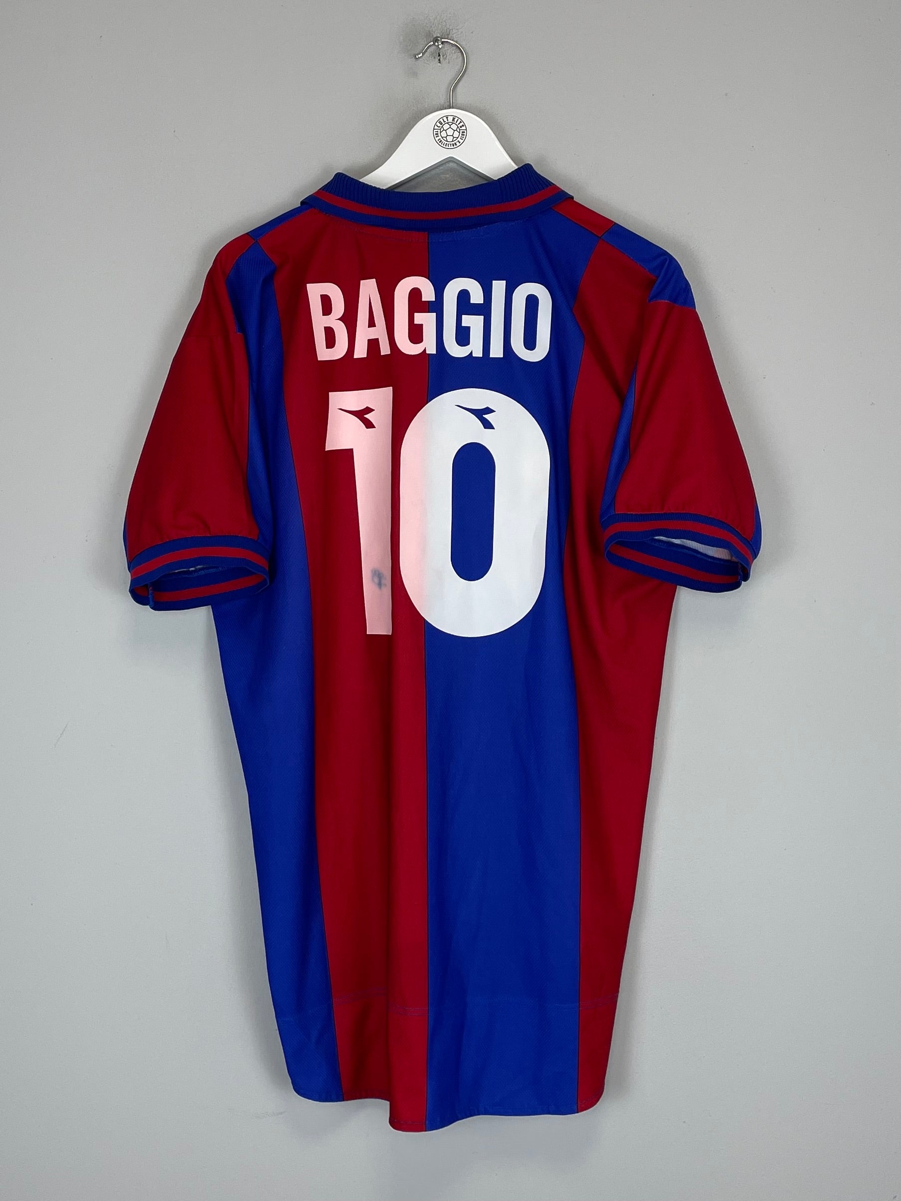 Shop 1998/00 BOLOGNA BAGGIO #10 HOME SHIRT (XL) DIADORA, classic football shirts, vintage football shirts & retro soccer jerseys at Cult Kits