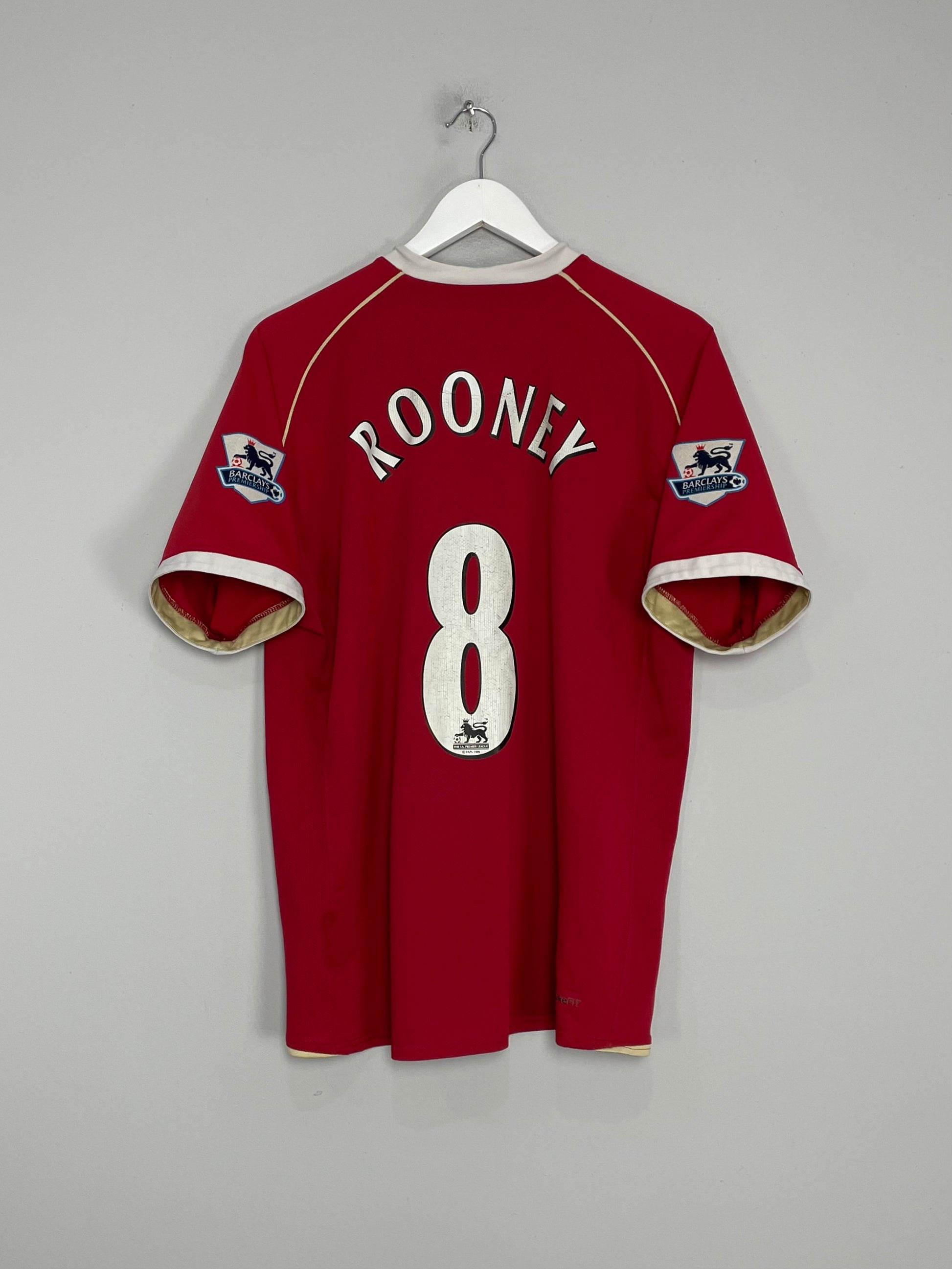 2006/07 MANCHESTER UNITED ROONEY #8 HOME SHIRT (M) NIKE