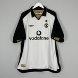2001/02 MANCHESTER UNITED SCHOLES #18 REVERSIBLE CENTENARY SHIRT (XXL) UMBRO