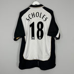 2001/02 MANCHESTER UNITED SCHOLES #18 REVERSABLE CENTENARY SHIRT (XXL) UMBRO