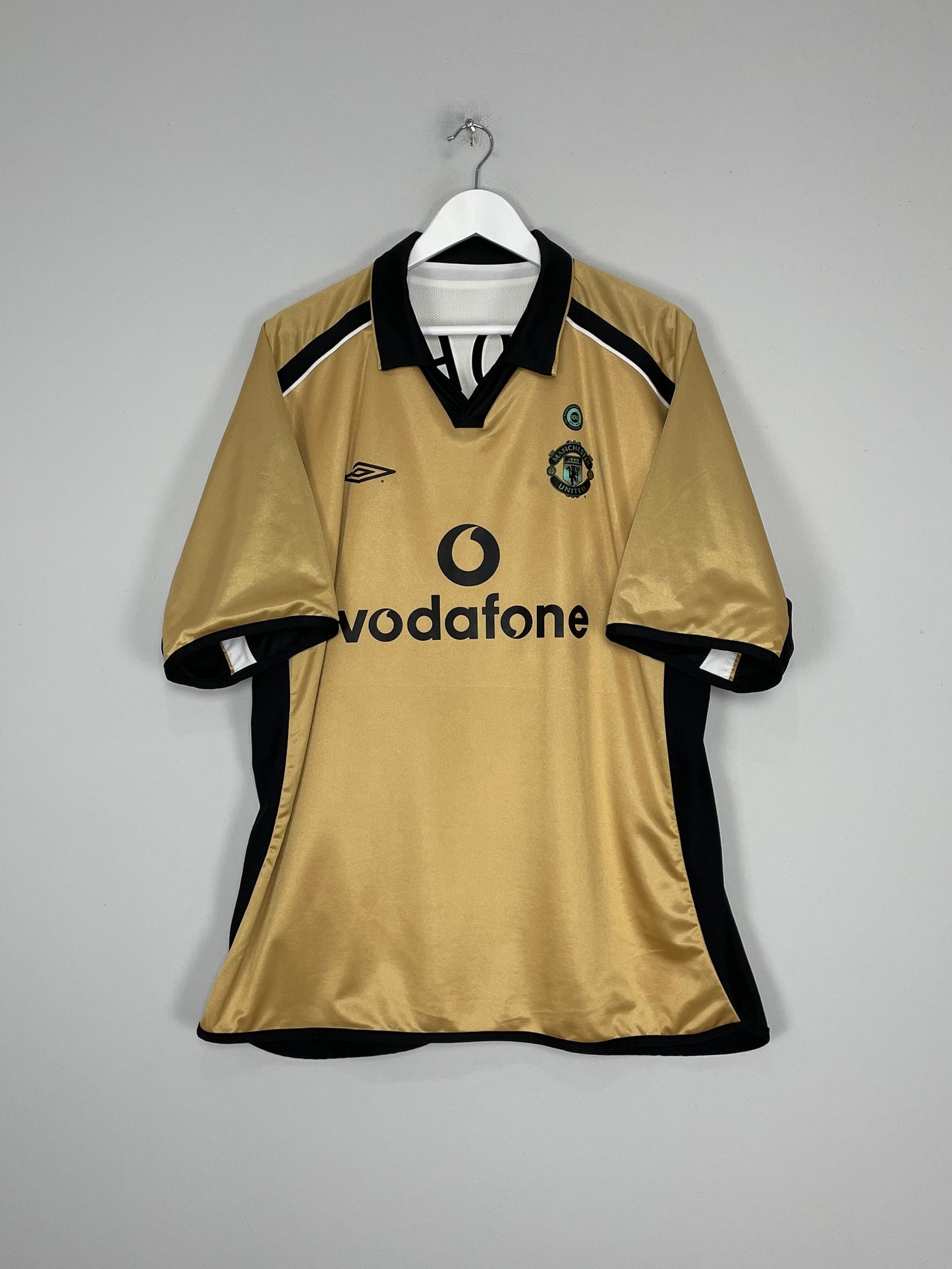 2001/02 MANCHESTER UNITED SCHOLES #18 REVERSIBLE CENTENARY SHIRT (XXL) UMBRO