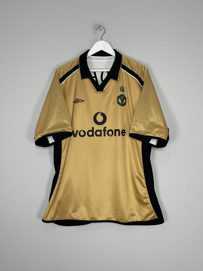 2001/02 MANCHESTER UNITED SCHOLES #18 REVERSIBLE CENTENARY SHIRT (XXL) UMBRO