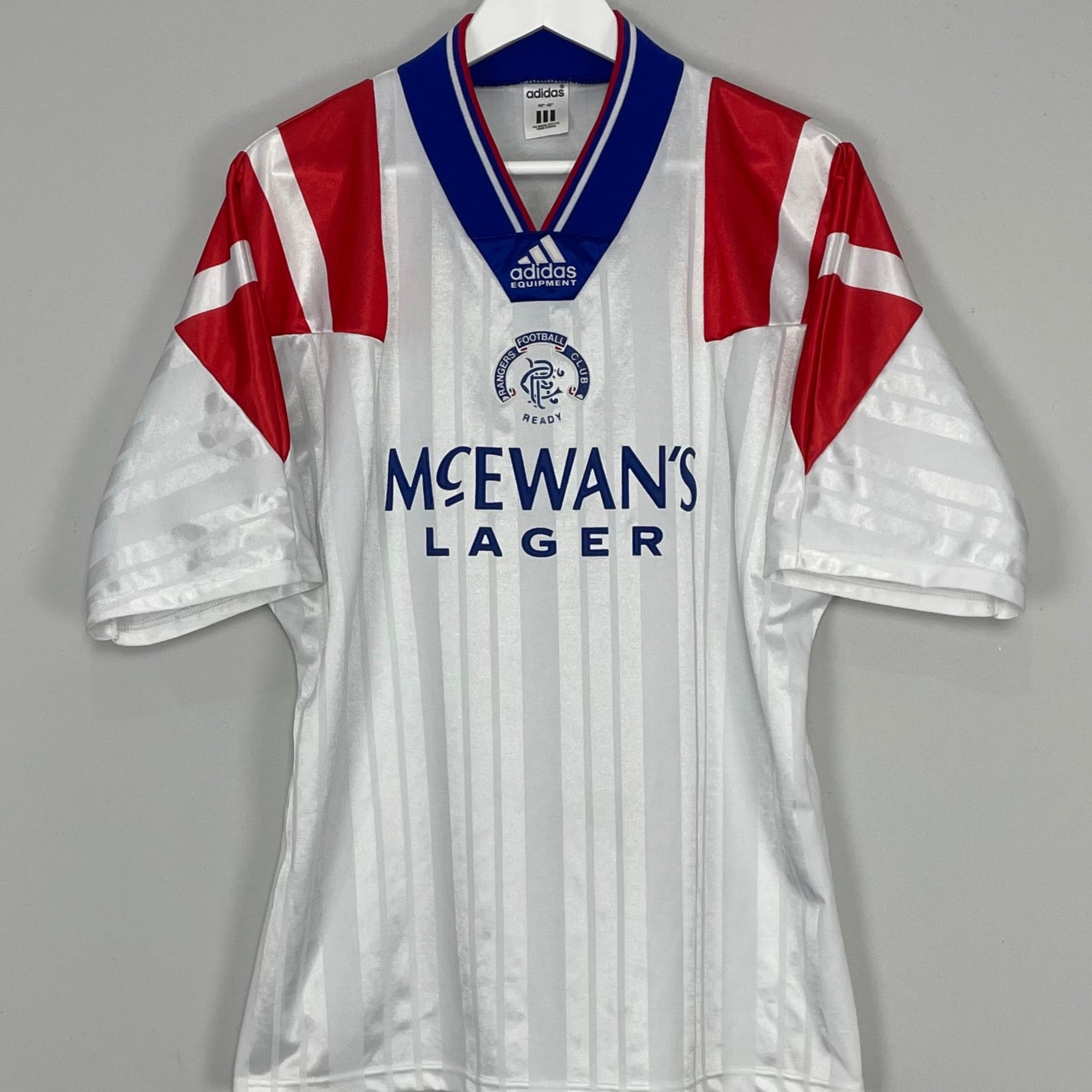 Shop 1992/94 RANGERS AWAY SHIRT (M) ADIDAS, classic football shirts, vintage football shirts & retro soccer jerseys at Cult Kits