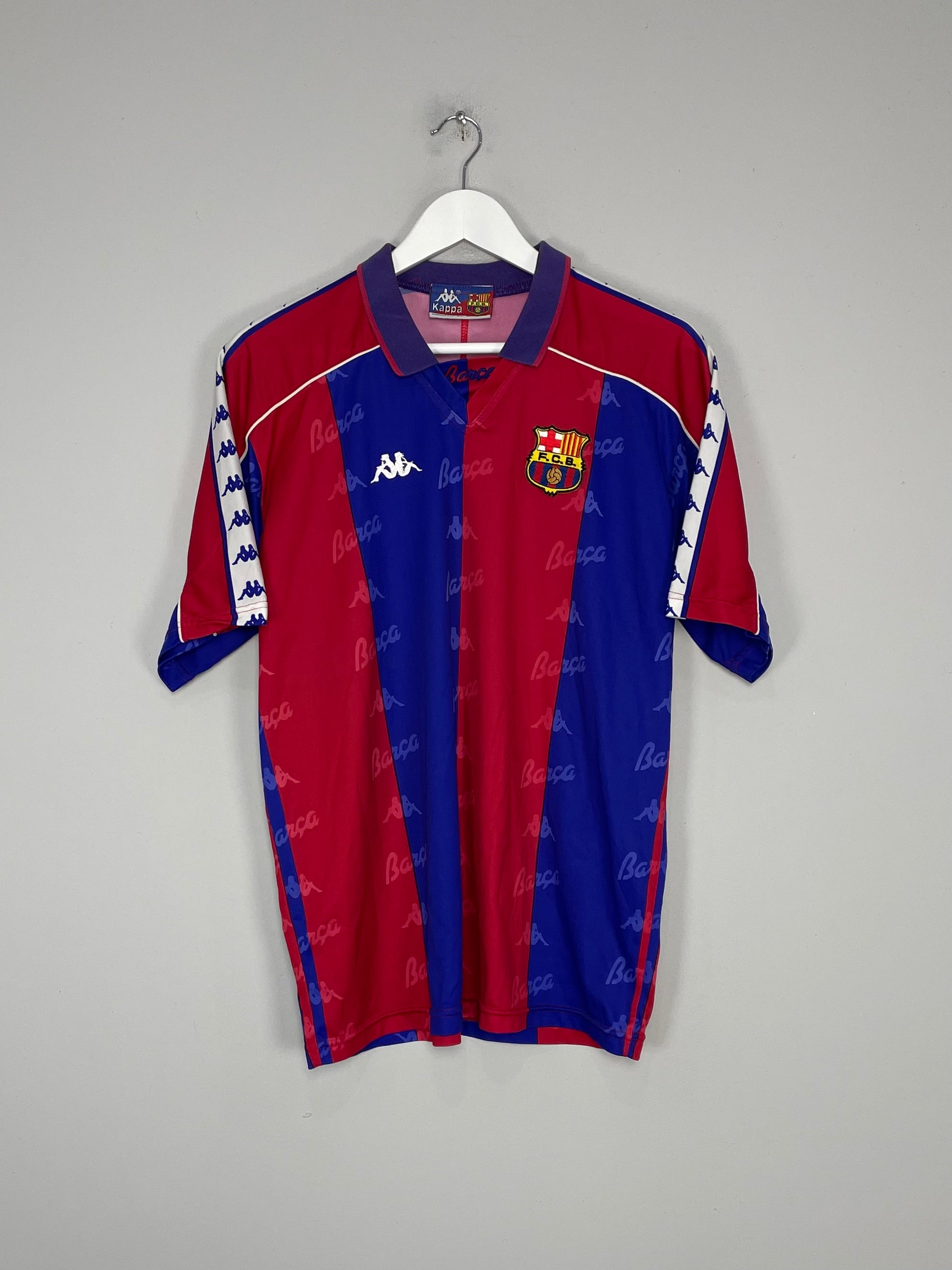 Shop 1992/95 BARCELONA HOME SHIRT (L) KAPPA, classic football shirts, vintage football shirts & retro soccer jerseys at Cult Kits