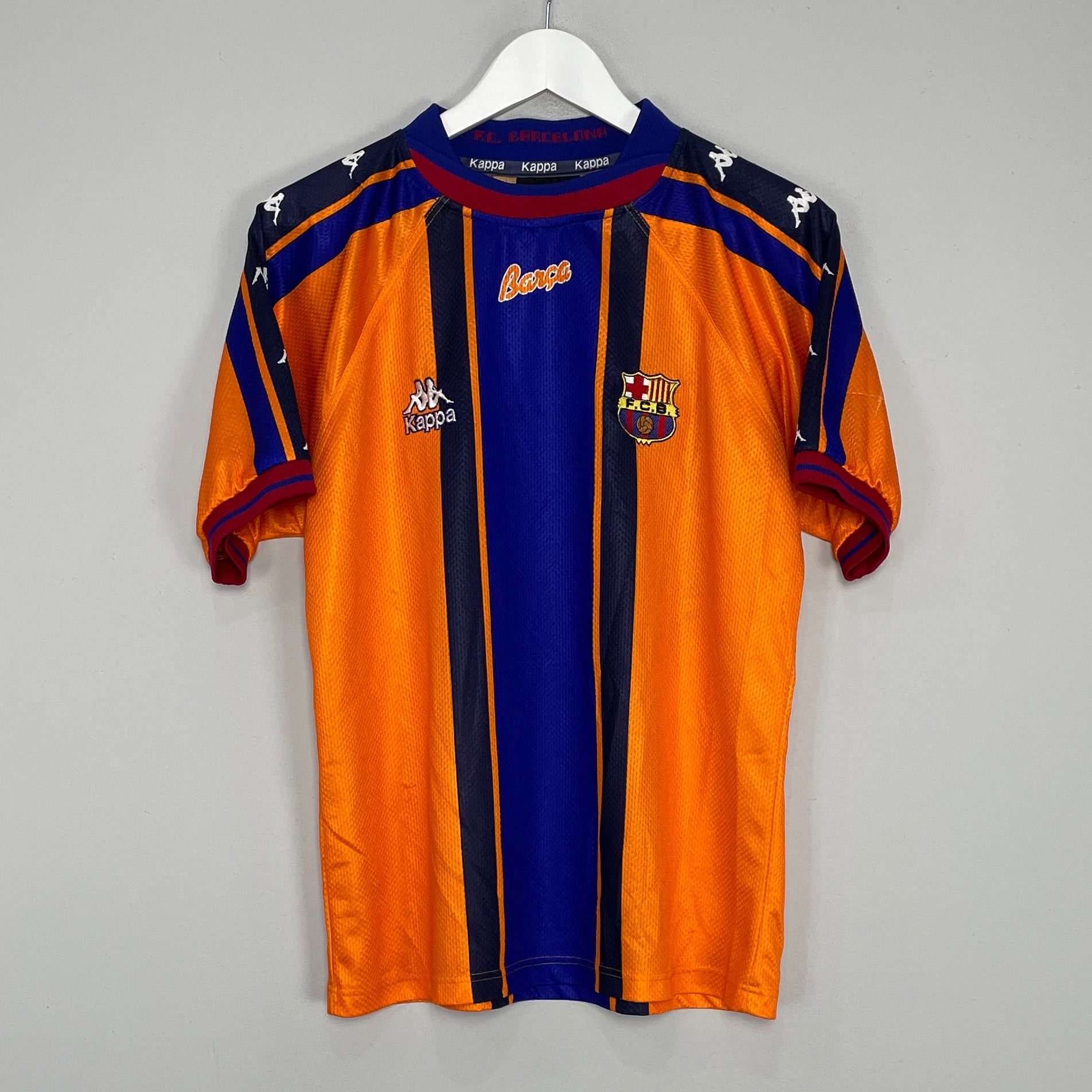 Shop 1997/98 BARCELONA AWAY SHIRT (S) KAPPA, classic football shirts, vintage football shirts & retro soccer jerseys at Cult Kits