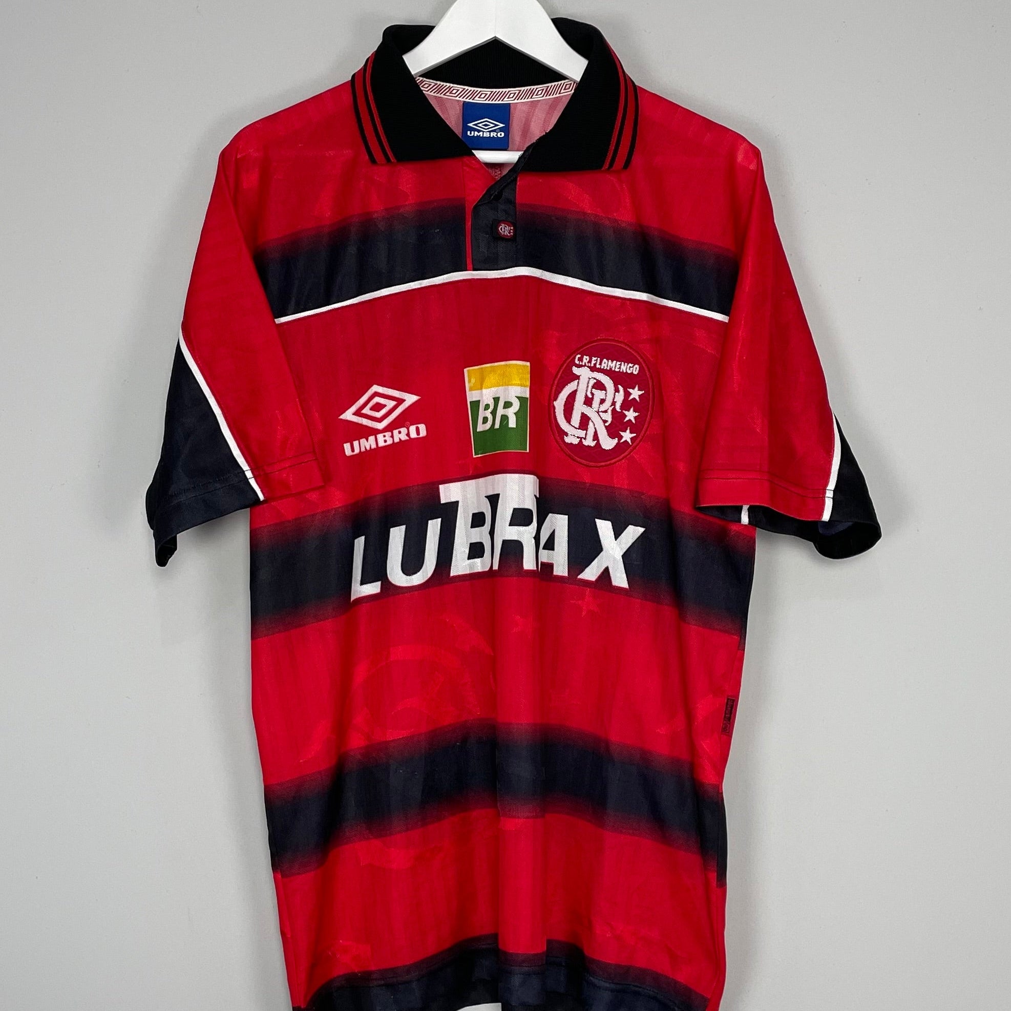 Shop 1997/98 FLAMENGO HOME SHIRT (L) UMBRO, classic football shirts, vintage football shirts & retro soccer jerseys at Cult Kits
