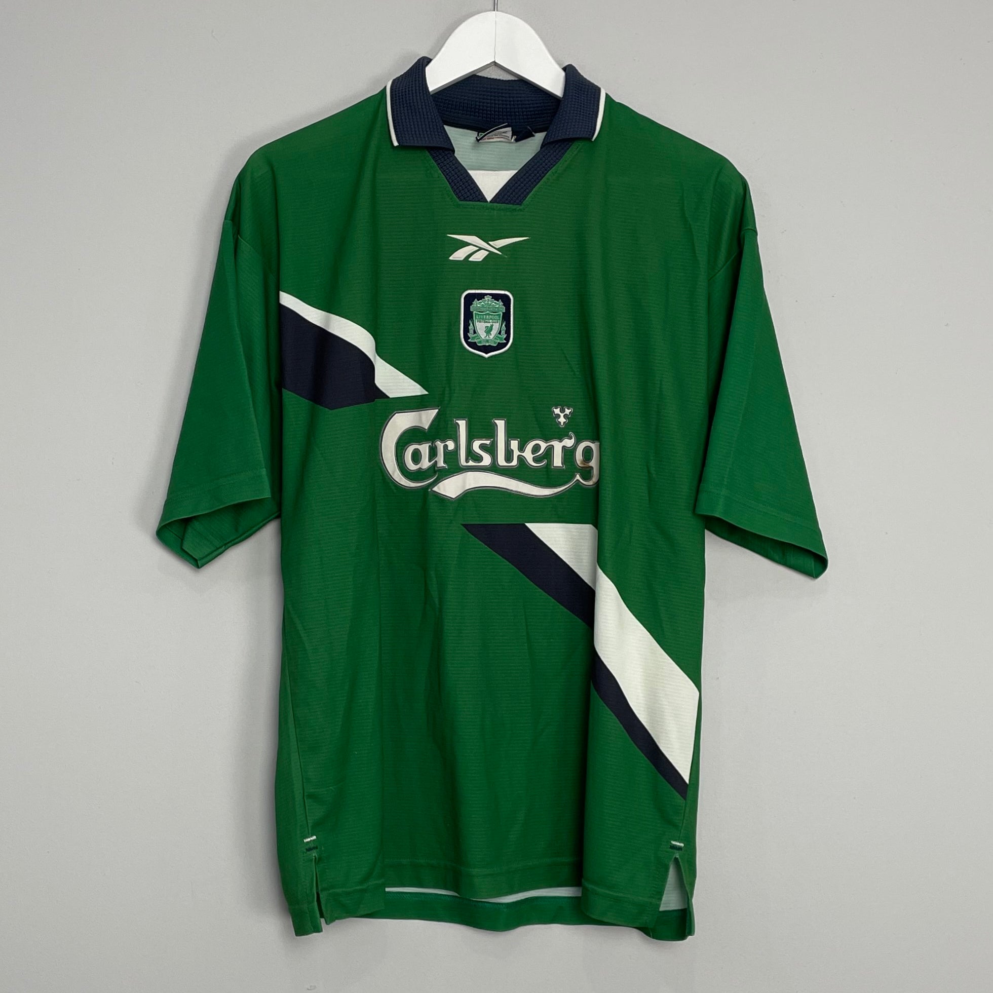 Shop 1999/00 LIVERPOOL AWAY SHIRT (M) REEBOK, classic football shirts, vintage football shirts & retro soccer jerseys at Cult Kits