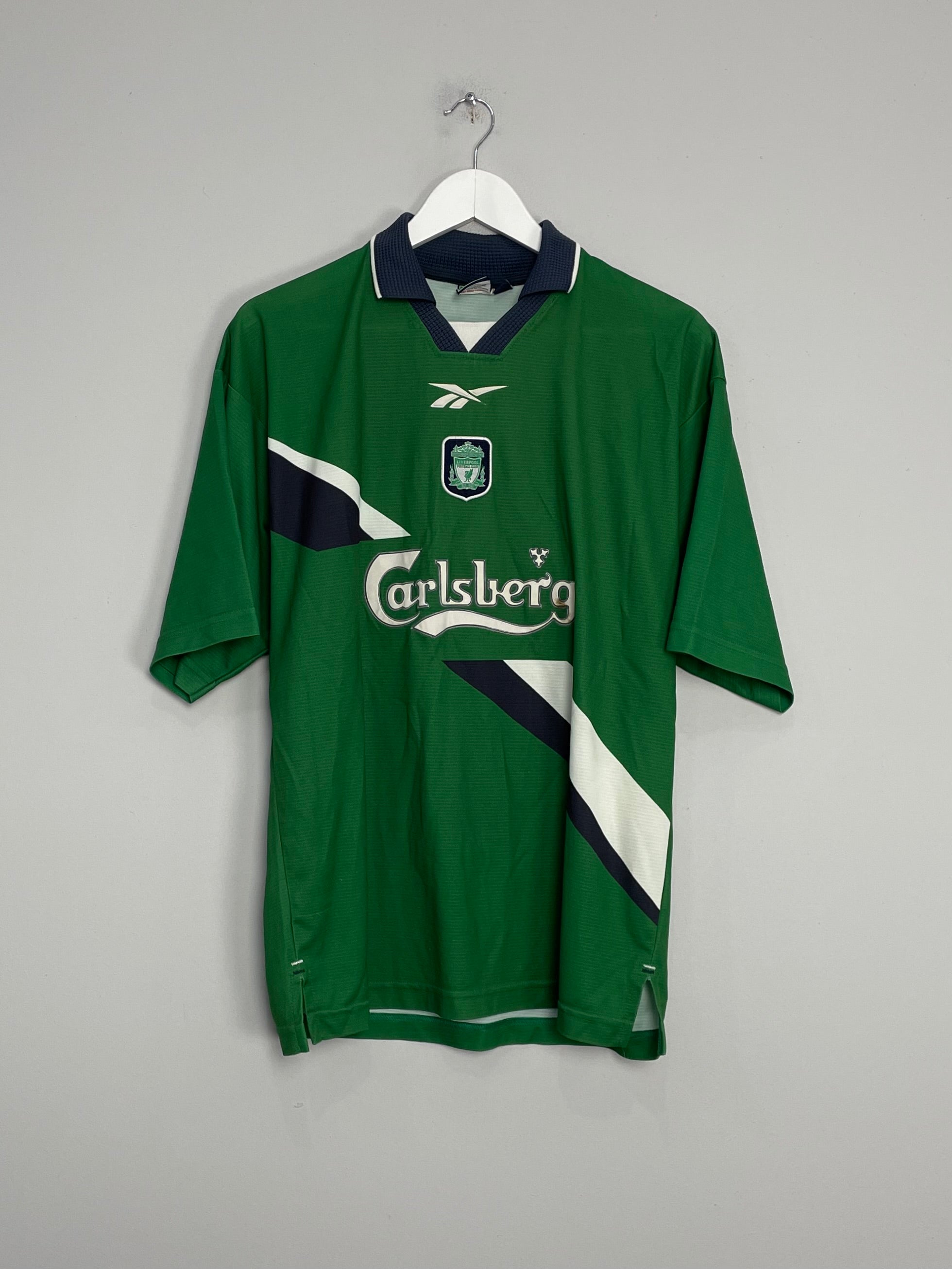 Shop 1999/00 LIVERPOOL AWAY SHIRT (M) REEBOK, classic football shirts, vintage football shirts & retro soccer jerseys at Cult Kits